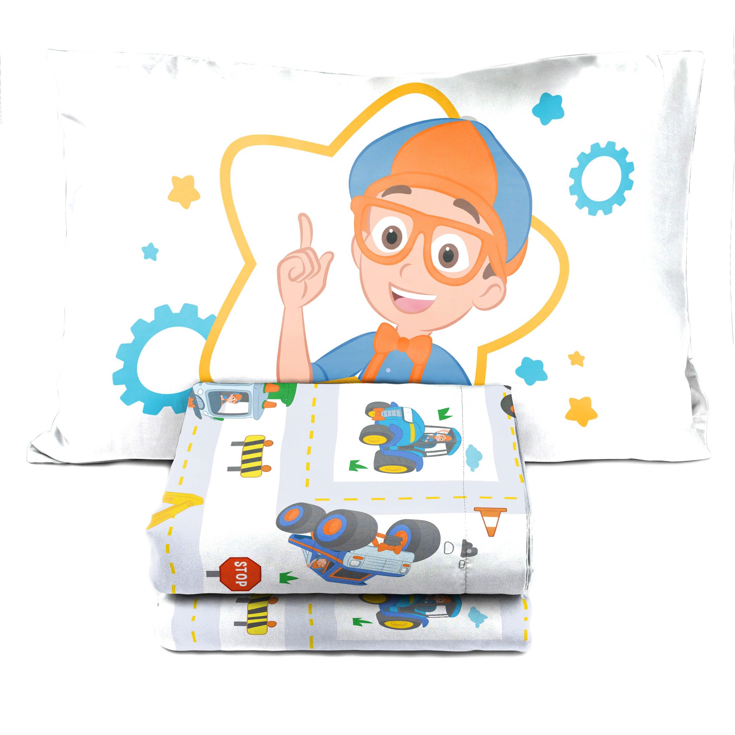 Foto 7 pulgar | Set De Edredón Jay Franco Blippi & Meekah Trucks Para Niños Pequeños - Venta Internacional.