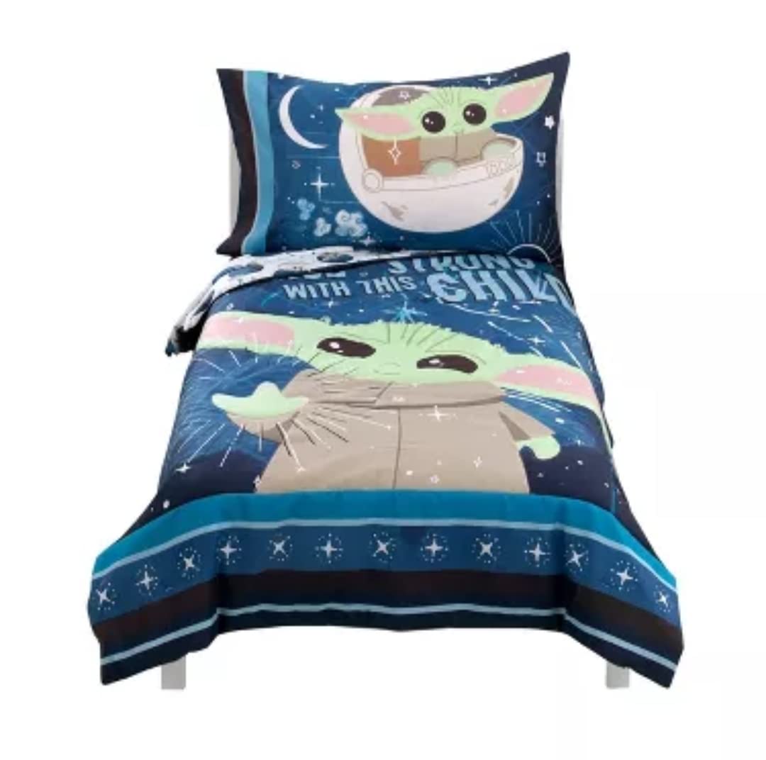 Foto 2 pulgar | Juego de Cama Infantil NoJo Star Wars The Child Grogu 4 Piezas - Venta Internacional