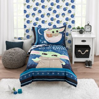 Foto 2 | Juego de Cama Infantil NoJo Star Wars The Child Grogu 4 Piezas - Venta Internacional
