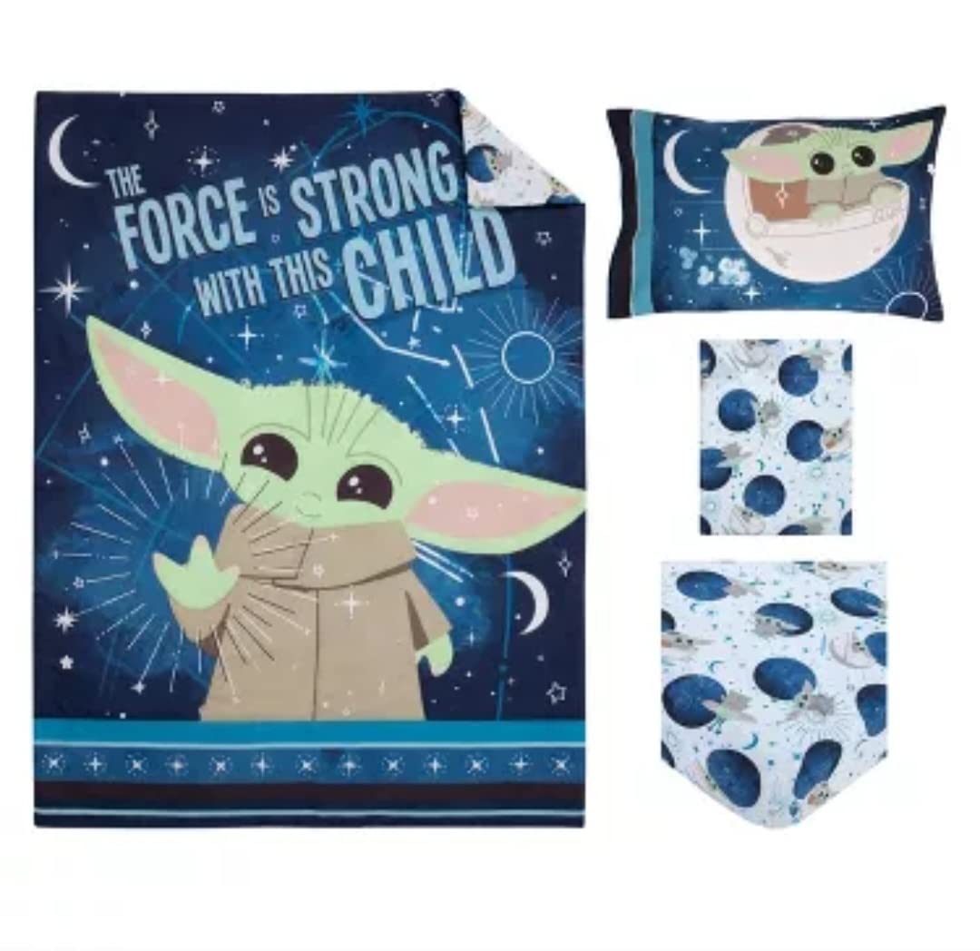 Foto 5 pulgar | Juego de Cama Infantil NoJo Star Wars The Child Grogu 4 Piezas - Venta Internacional