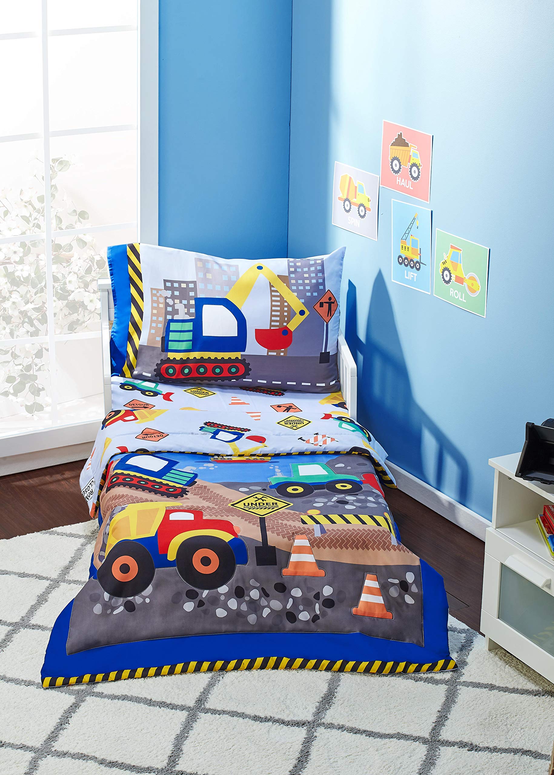 Foto 4 pulgar | Ropa de Cama para Niños Everyday Kids Construcción 4 Piezas - Venta Internacional