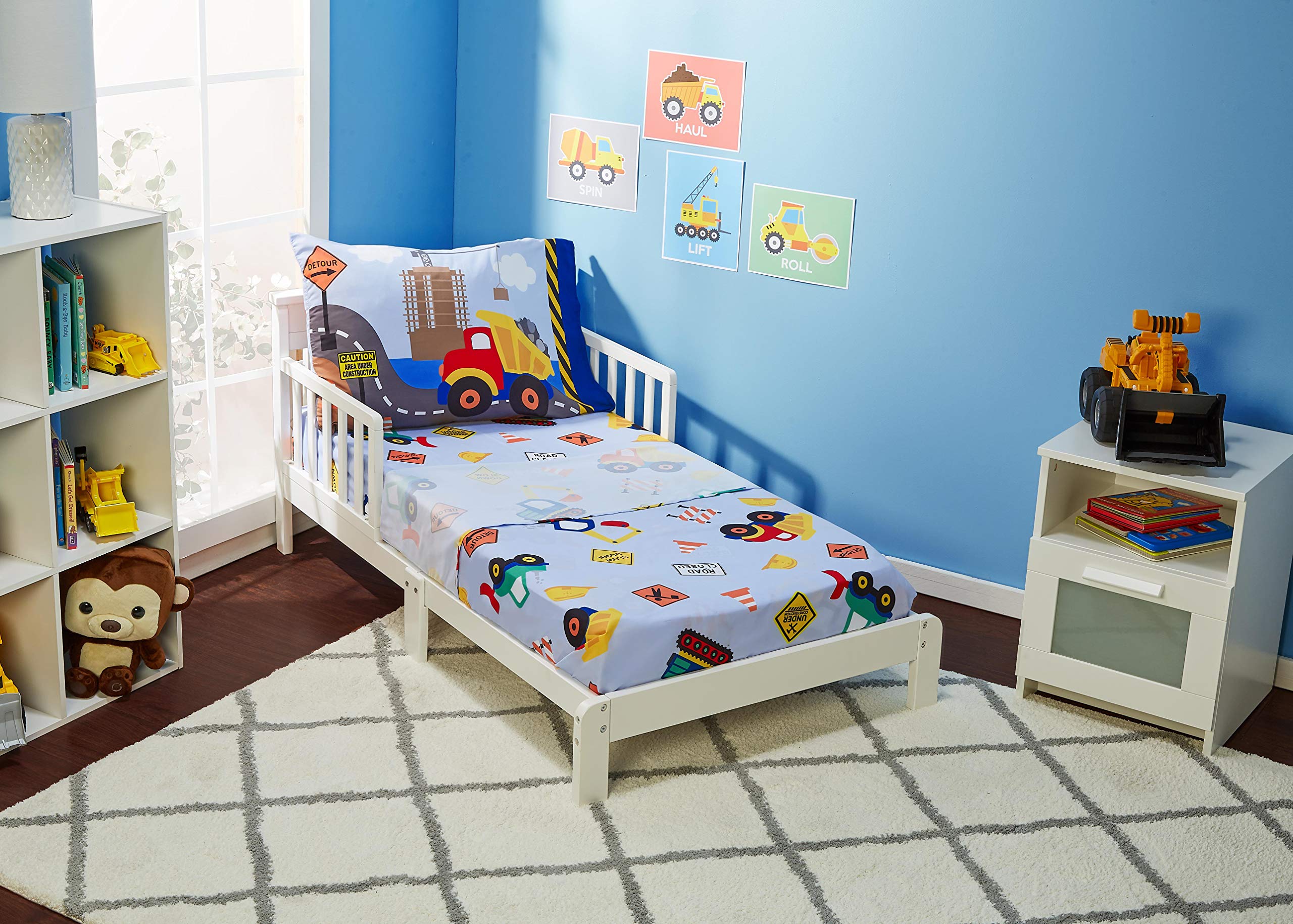 Foto 5 pulgar | Ropa de Cama para Niños Everyday Kids Construcción 4 Piezas - Venta Internacional