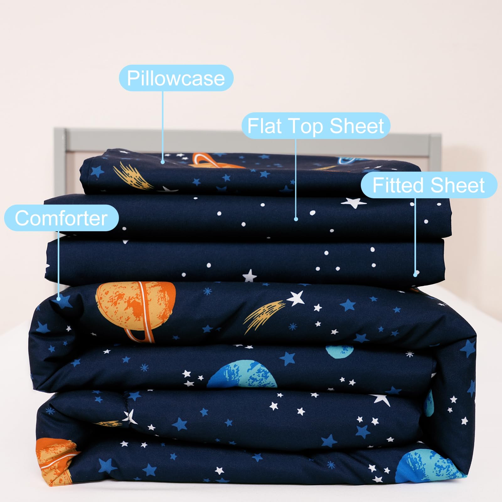 Foto 8 pulgar | Ropa De Cama Phf Ultra Soft Navy Space - Venta Internacional