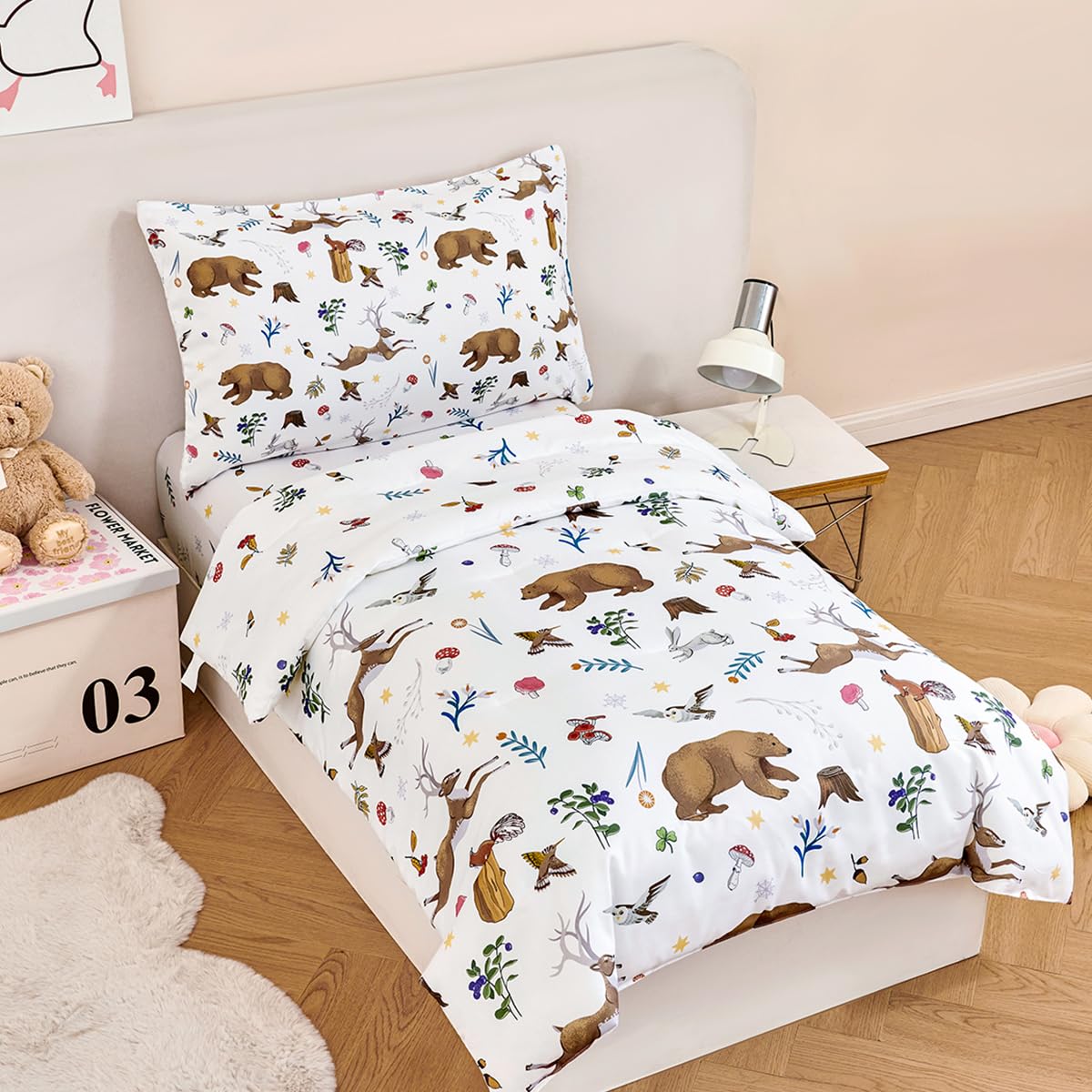 Foto 3 pulgar | Juego De Ropa De Cama Perfemet Woodland Animal Reversible - Venta Internacional