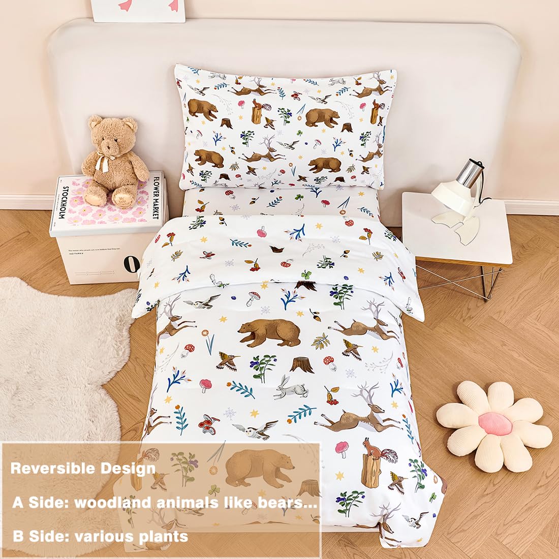 Foto 4 pulgar | Juego De Ropa De Cama Perfemet Woodland Animal Reversible - Venta Internacional