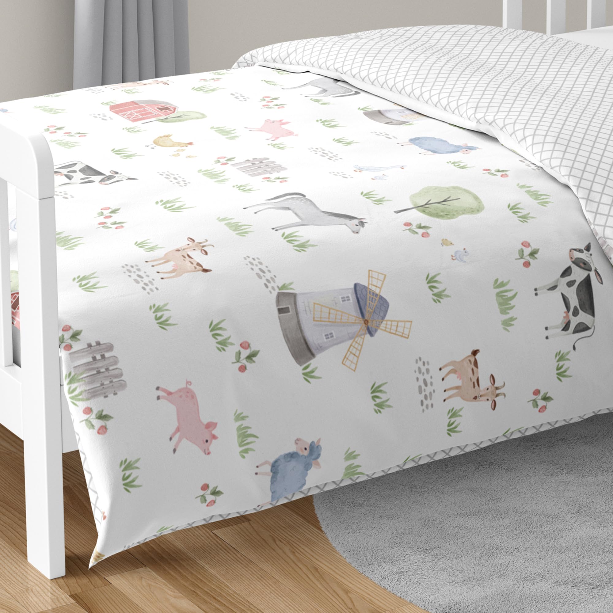 Foto 7 pulgar | Juego de Ropa de Cama Sweet Jojo Diseño Animales de Granja 5 Piezas - Venta Internacional
