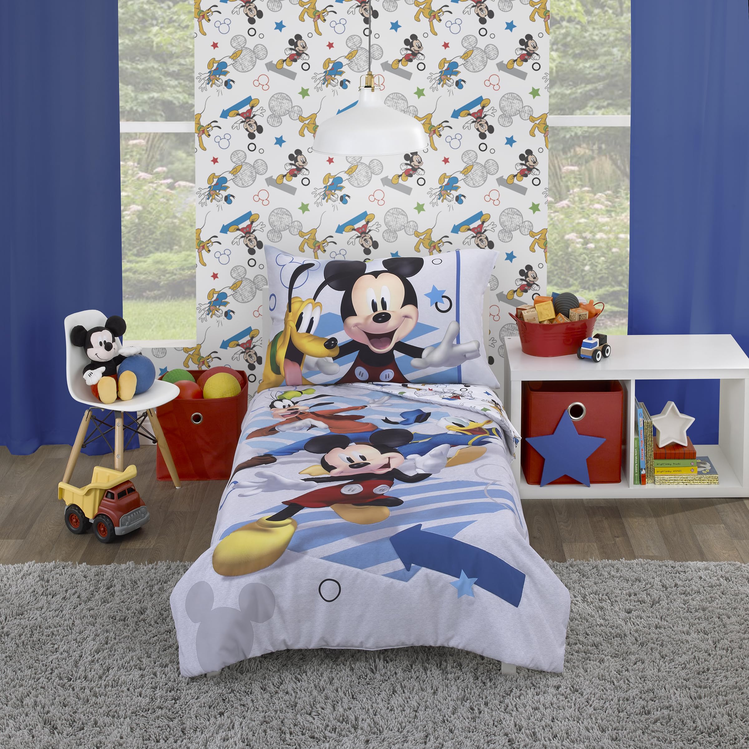 Foto 2 | Juego de Edredón NoJo Disney Mickey Mouse Infantil-Venta Internacional
