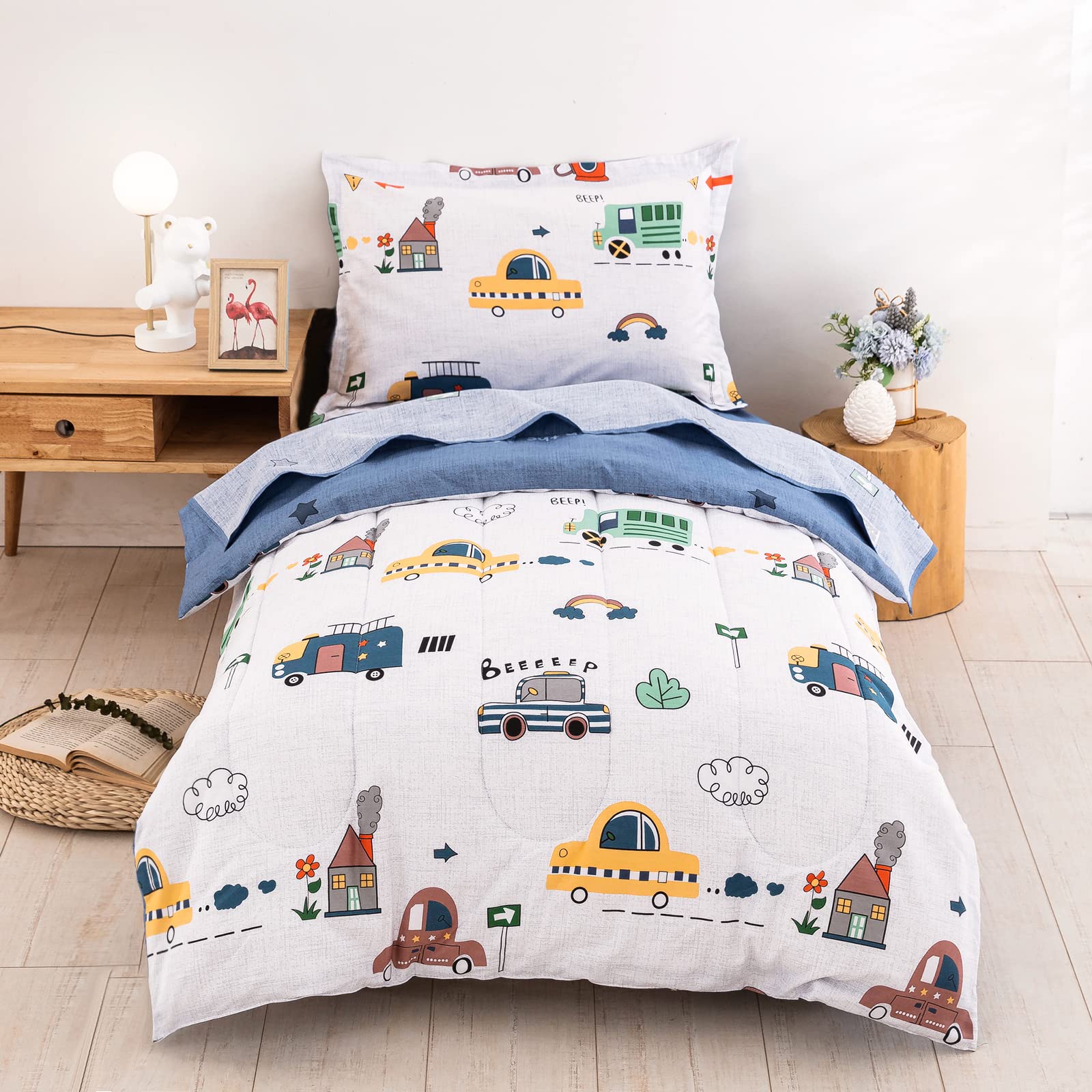 Foto 2 pulgar | Juego De Ropa De Cama Wongs Bedding Cars 4 Piezas Algodón - Venta Internacional