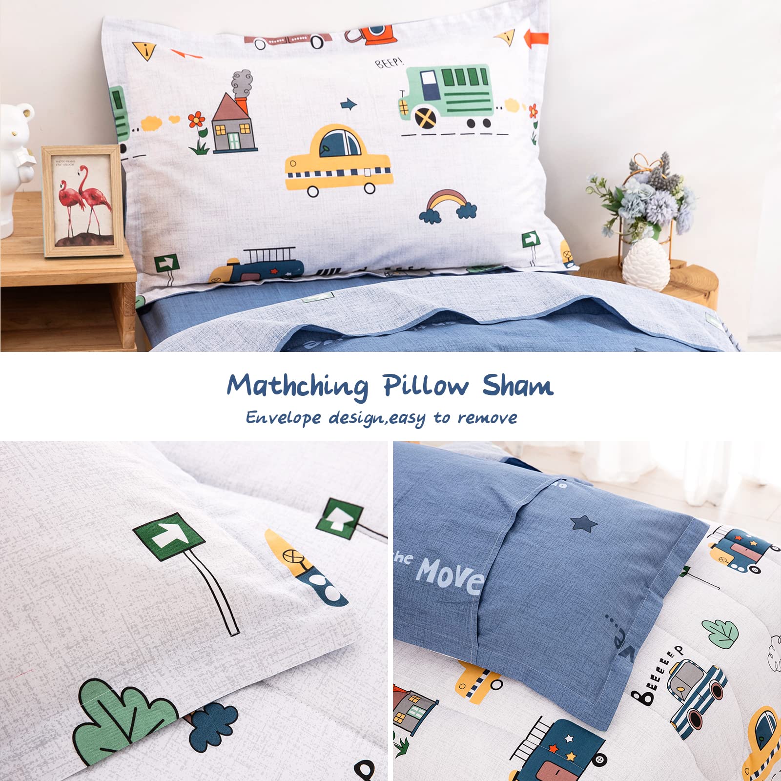 Foto 6 | Juego De Ropa De Cama Wongs Bedding Cars 4 Piezas Algodón - Venta Internacional