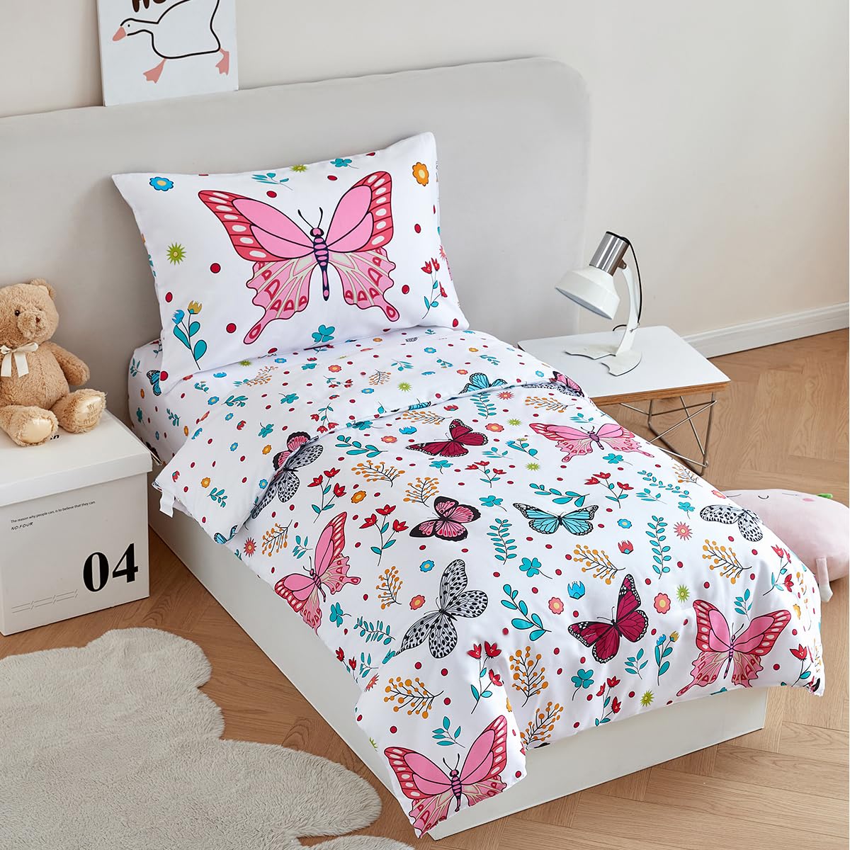 Foto 3 pulgar | Ropa De Cama Perfemet 4 Piezas Mariposas - Venta Internacional
