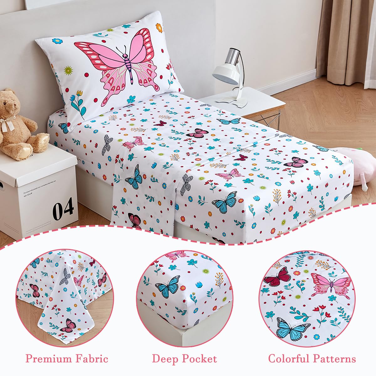 Foto 5 pulgar | Ropa De Cama Perfemet 4 Piezas Mariposas - Venta Internacional