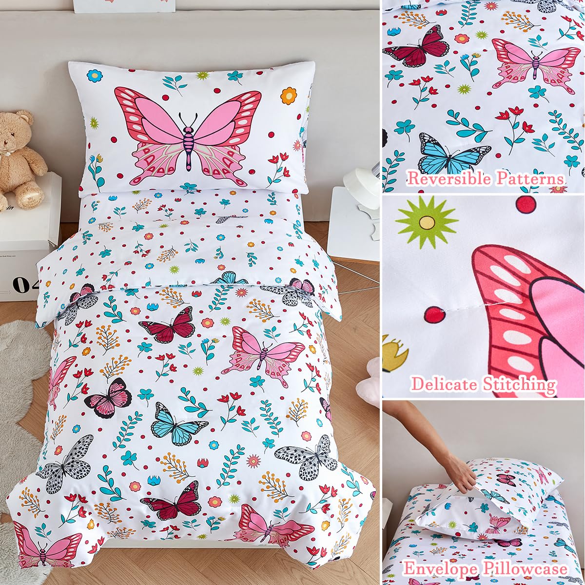 Foto 7 pulgar | Ropa De Cama Perfemet 4 Piezas Mariposas - Venta Internacional