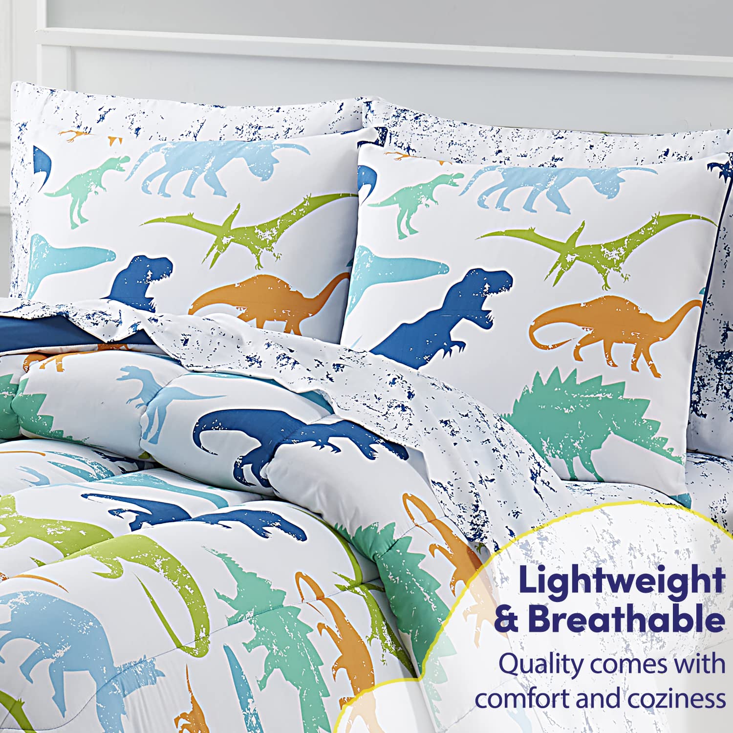 Foto 5 pulgar | Juego De Cama Sweet Home Collection Full Dinosaur, 4 Piezas - Venta Internacional.