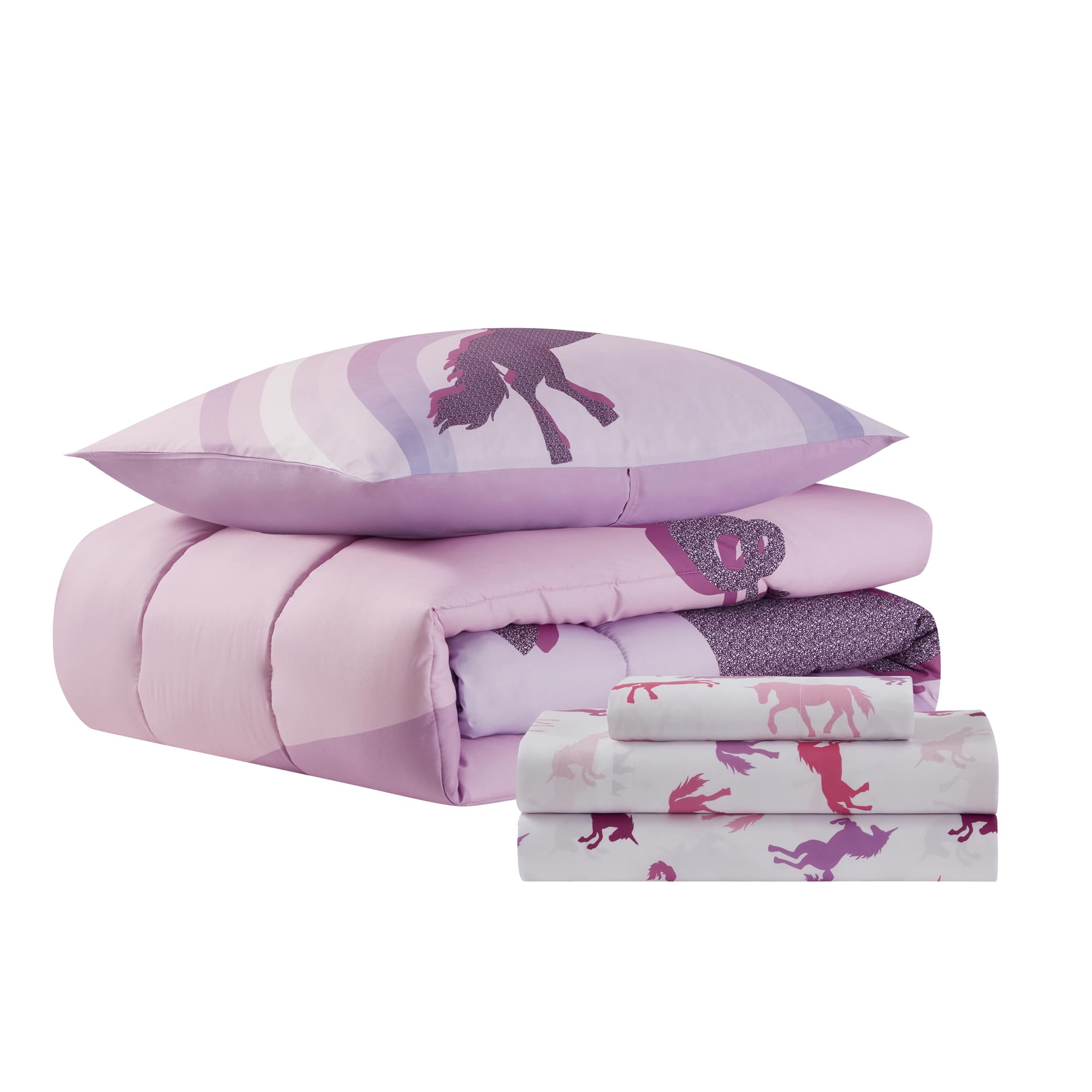 Foto 4 pulgar | Juego De Ropa De Cama Sweet Home Collection Unicorn Forever Twin - Venta Internacional.