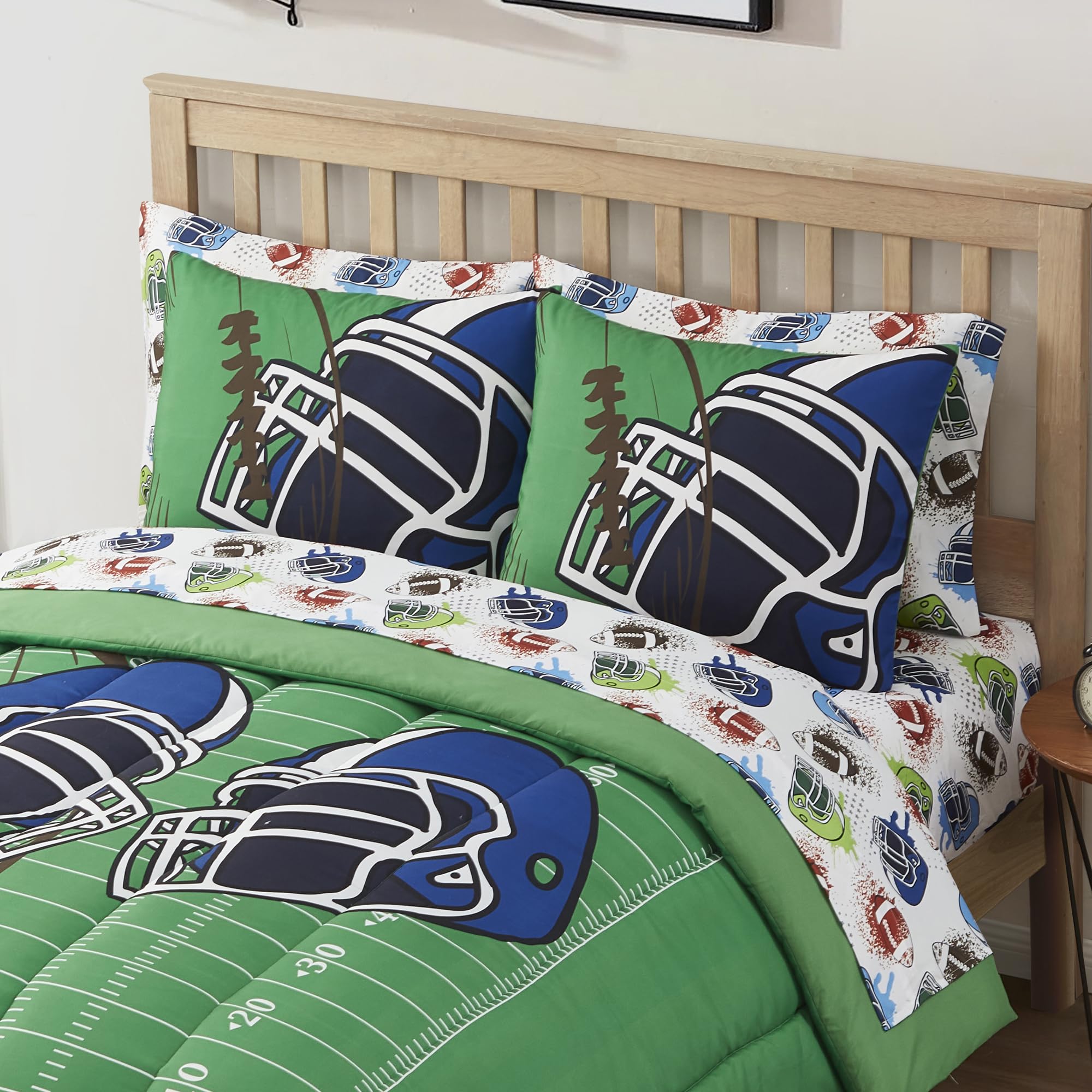 Foto 7 pulgar | Juego De Ropa De Cama Sweet Home Collection Football, Tamaño Completo - Venta Internacional.