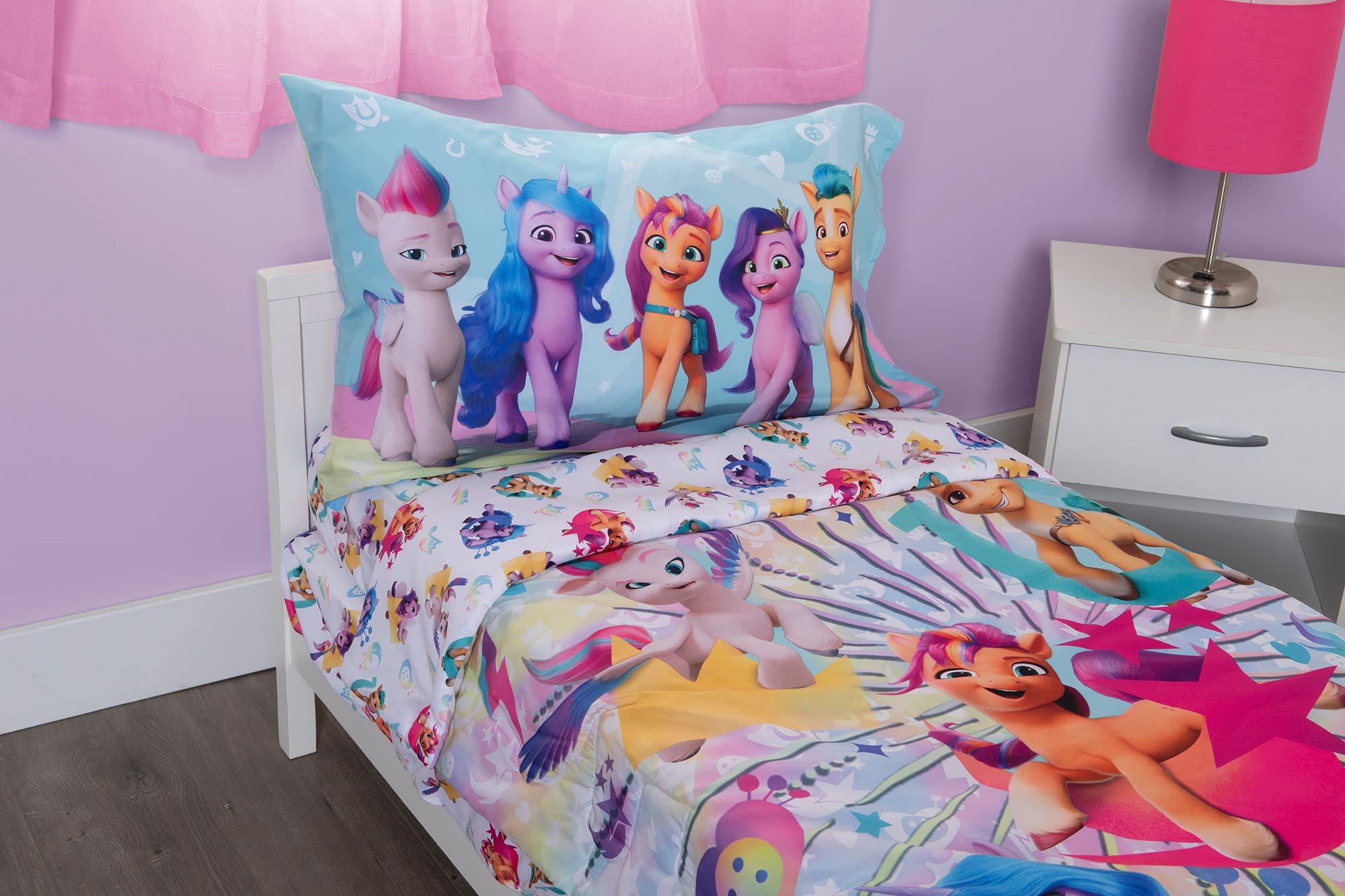 Foto 3 | Juego De Ropa De Cama My Little Pony De 4 Piezas Para Cama Infantil - Venta Internacional.