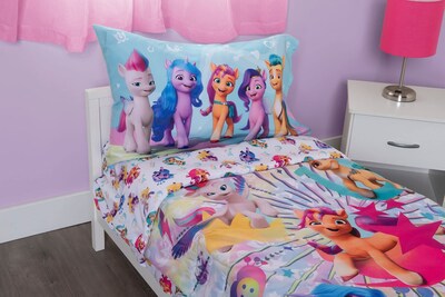 Foto 3 | Juego De Ropa De Cama My Little Pony De 4 Piezas Para Cama Infantil - Venta Internacional.