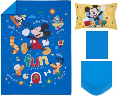 Foto 2 | Juego De Ropa De Cama Disney Mickey Mouse De 4 Piezas Para Niños Pequeños - Venta Internacional.
