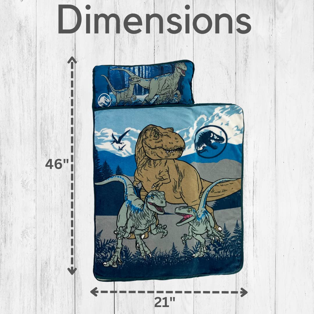 Foto 6 pulgar | Alfombrilla De Siesta Para Niños Pequeños Jurassic World, 60 X 115 Cm, Con Almohada Y Manta - Venta Internacional.