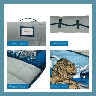 Foto 6 | Alfombrilla De Siesta Para Niños Pequeños Jurassic World, 60 X 115 Cm, Con Almohada Y Manta - Venta Internacional.