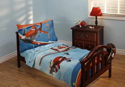 Foto 1 | Juego De Ropa De Cama Para Niños Pequeños Disney Planes Let's Soar, 4 Piezas - Venta Internacional.