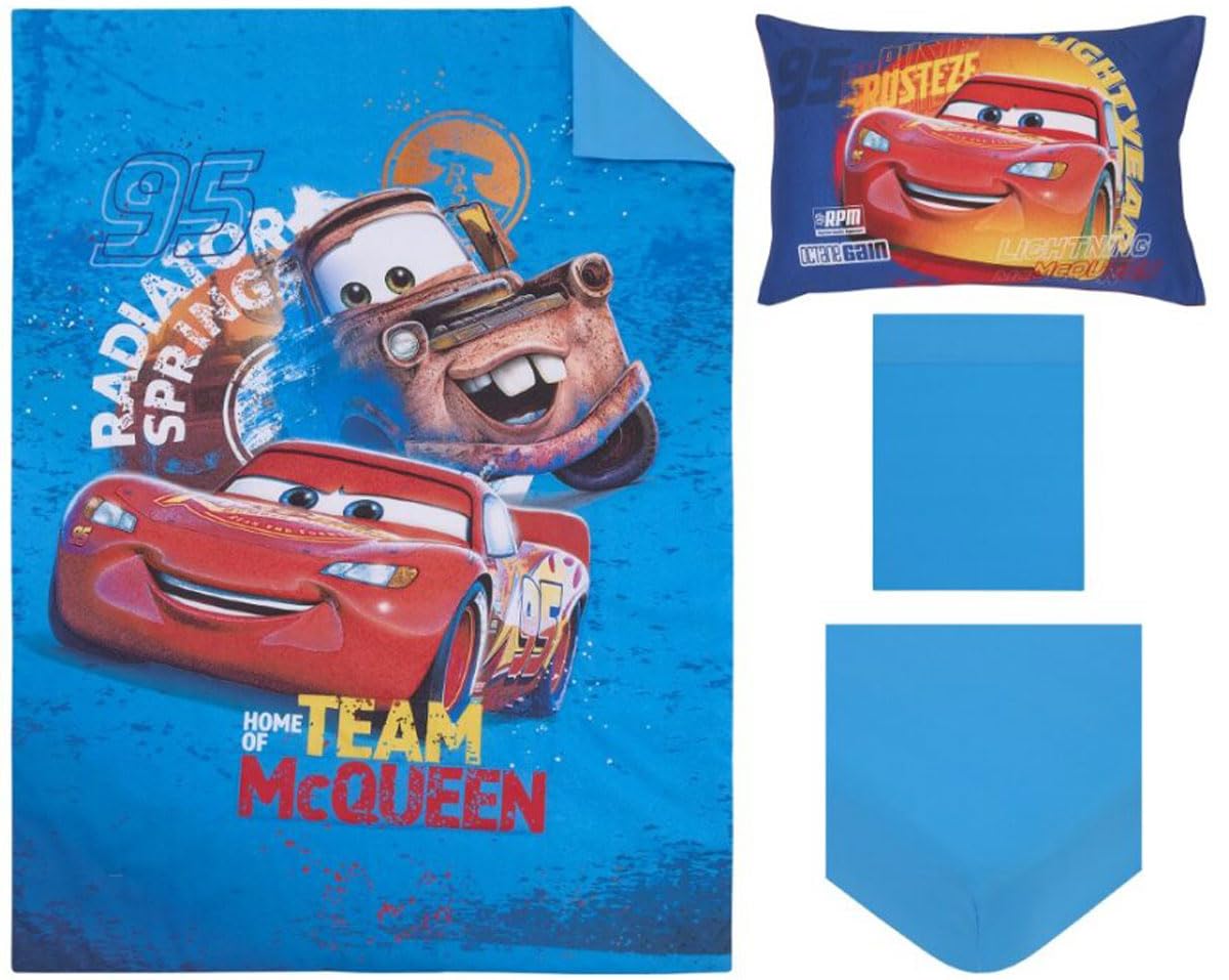 Foto 3 pulgar | Juego De Ropa De Cama Disney Cars De 4 Piezas Para Cama Infantil - Venta Internacional.
