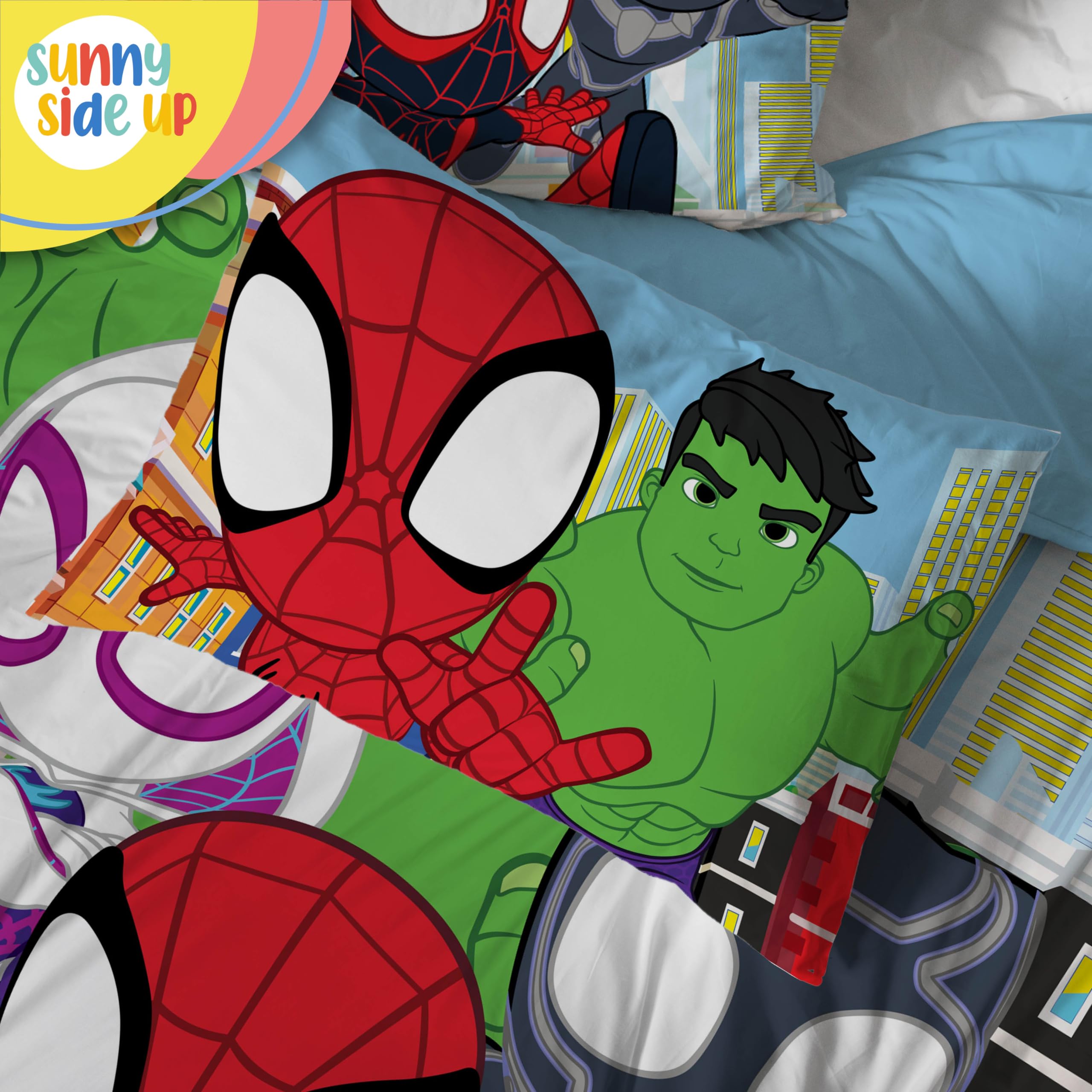 Foto 6 | Set De Edredón Para Niños Pequeños Sunny Side Up Marvel Spidey & Friends - Venta Internacional.