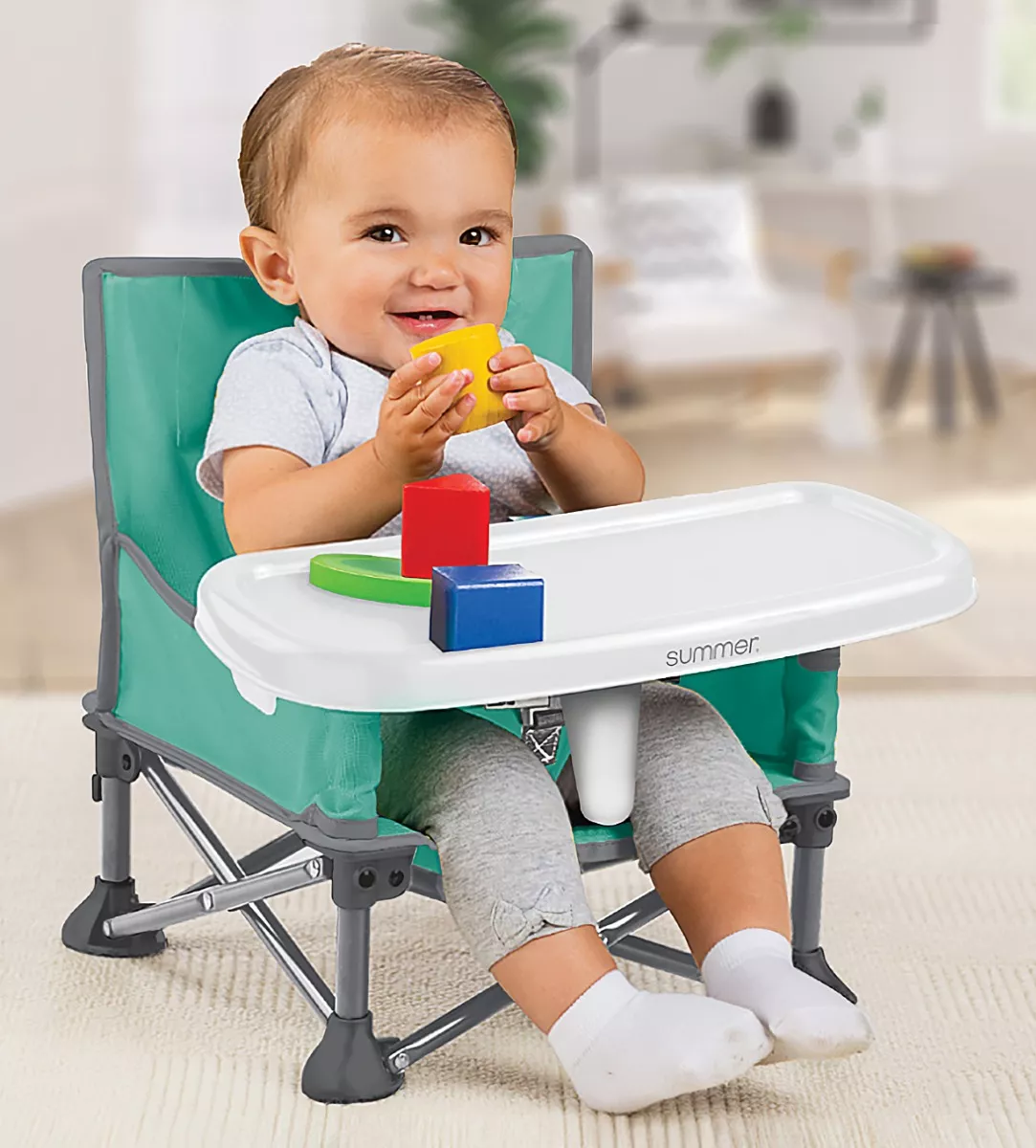Foto 4 pulgar | Silla para Bebé Plegable Summer Pop'n Sit Ligera Verde