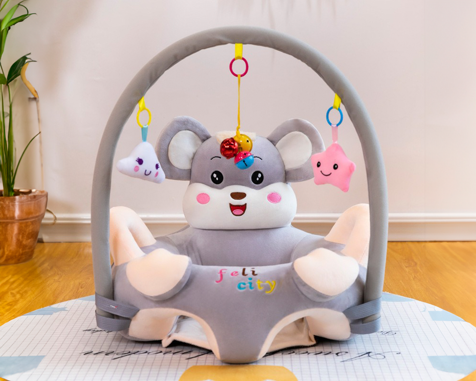 Foto 5 pulgar | Sillón Infantil en Forma de Ratón con Soportes para Móvil