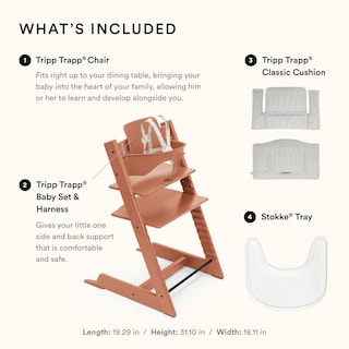 Foto 5 | Trona Stokke Tripp Trapp 2 De Terracota Con Cojín Y Bandeja - Venta Internacional.