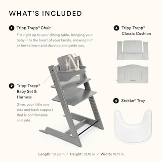 Foto 5 | Trona Stokke Tripp Trapp 2 Storm Grey Con Cojín Y Bandeja - Venta Internacional.