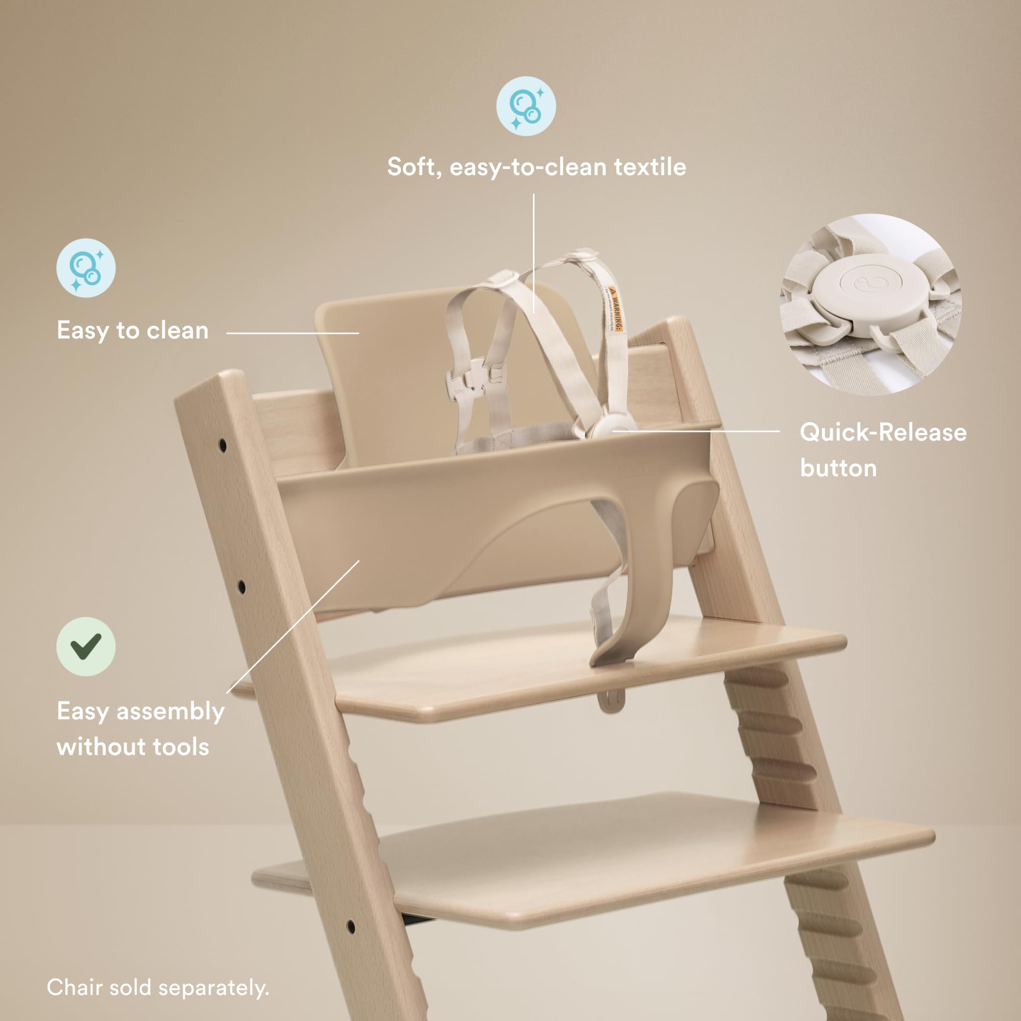 Foto 4 pulgar | Trona Stokke Tripp Trapp Baby Set 2 Terracota - Venta Internacional.