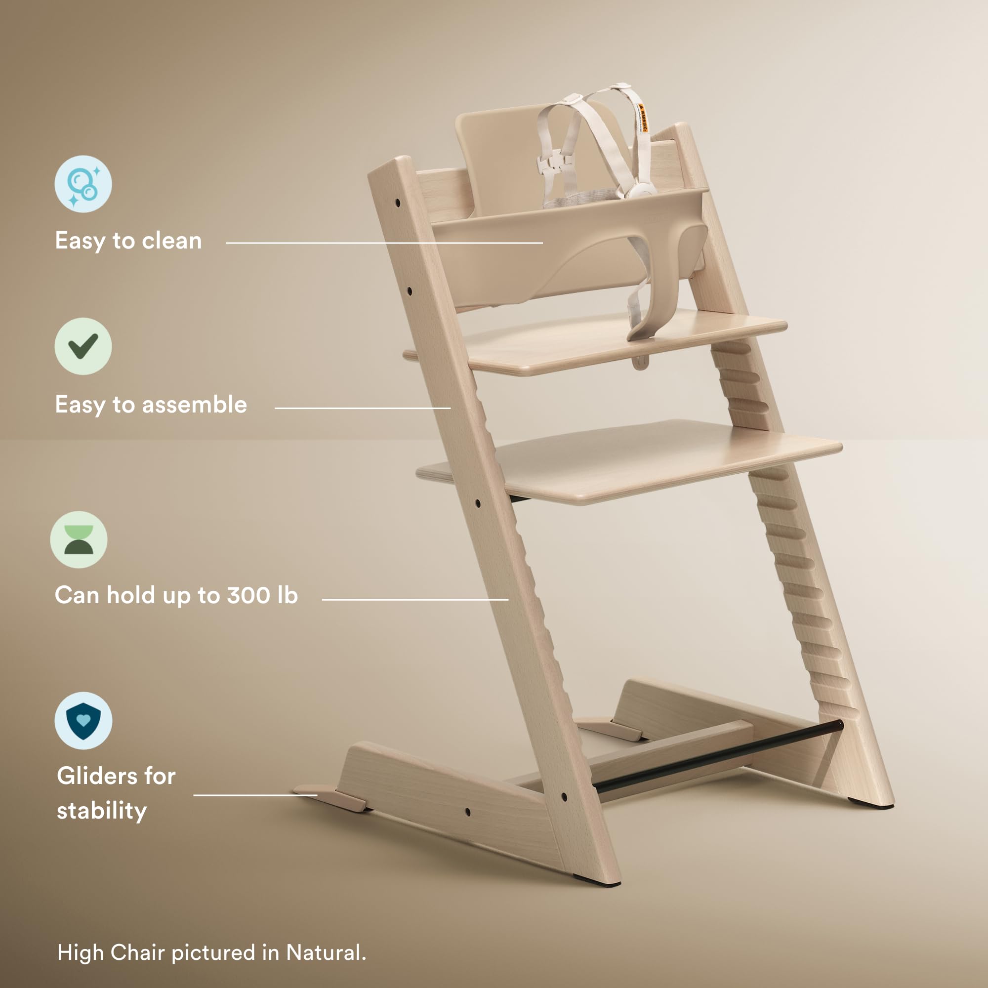 Foto 3 | Trona Stokke Tripp Trapp 2 Blanca Con Cojín Gris Nórdico - Venta Internacional.