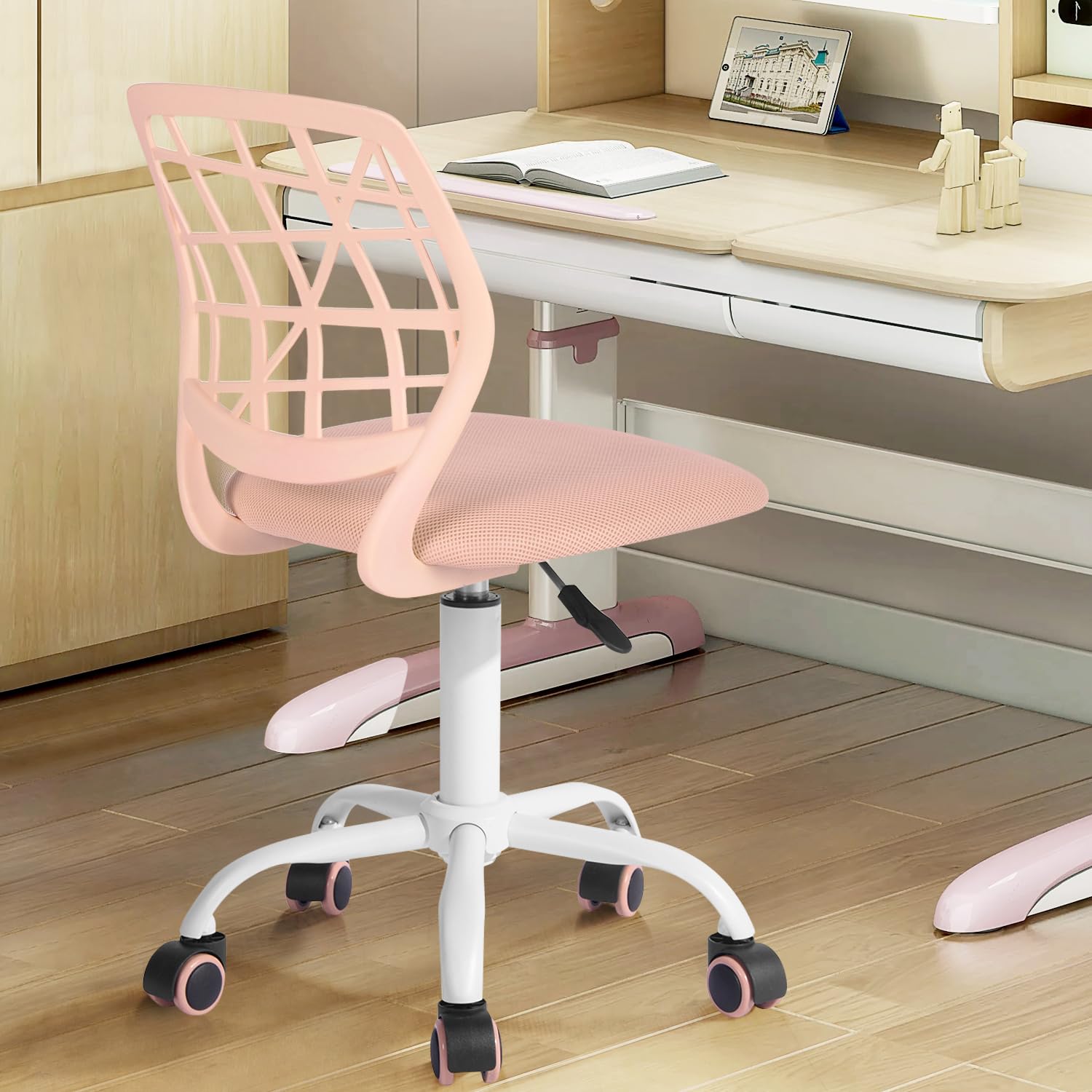 Foto 3 pulgar | Silla De Escritorio Furniturer Para Niños  De Malla  Giratoria  Sin Brazos  Con Cojín - Venta Internacional.