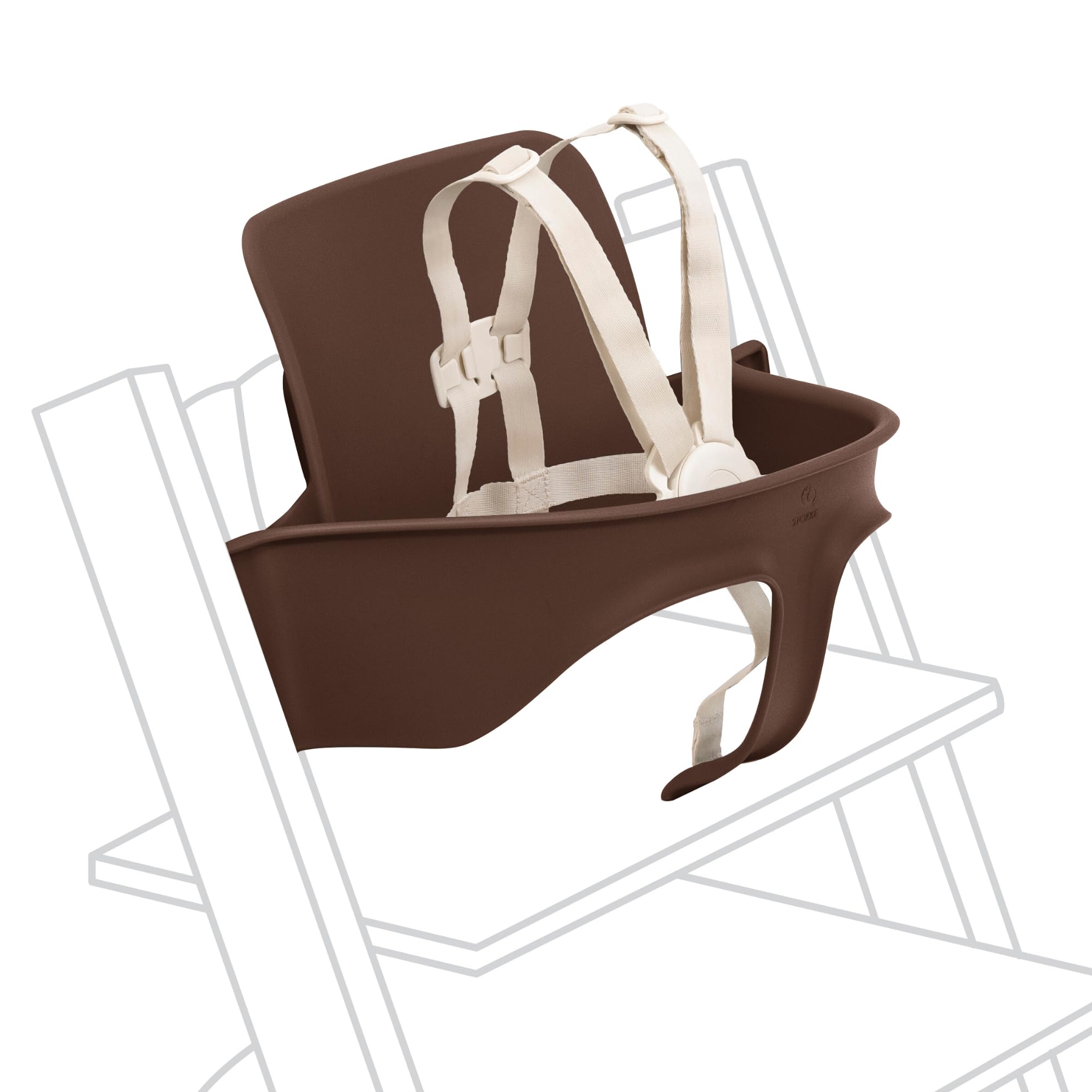 Foto 2 pulgar | Set De 2 Sillas Altas Stokke Tripp Trapp Para Bebés  Color Marrón Cálido  Con Arnés - Venta Internacional.