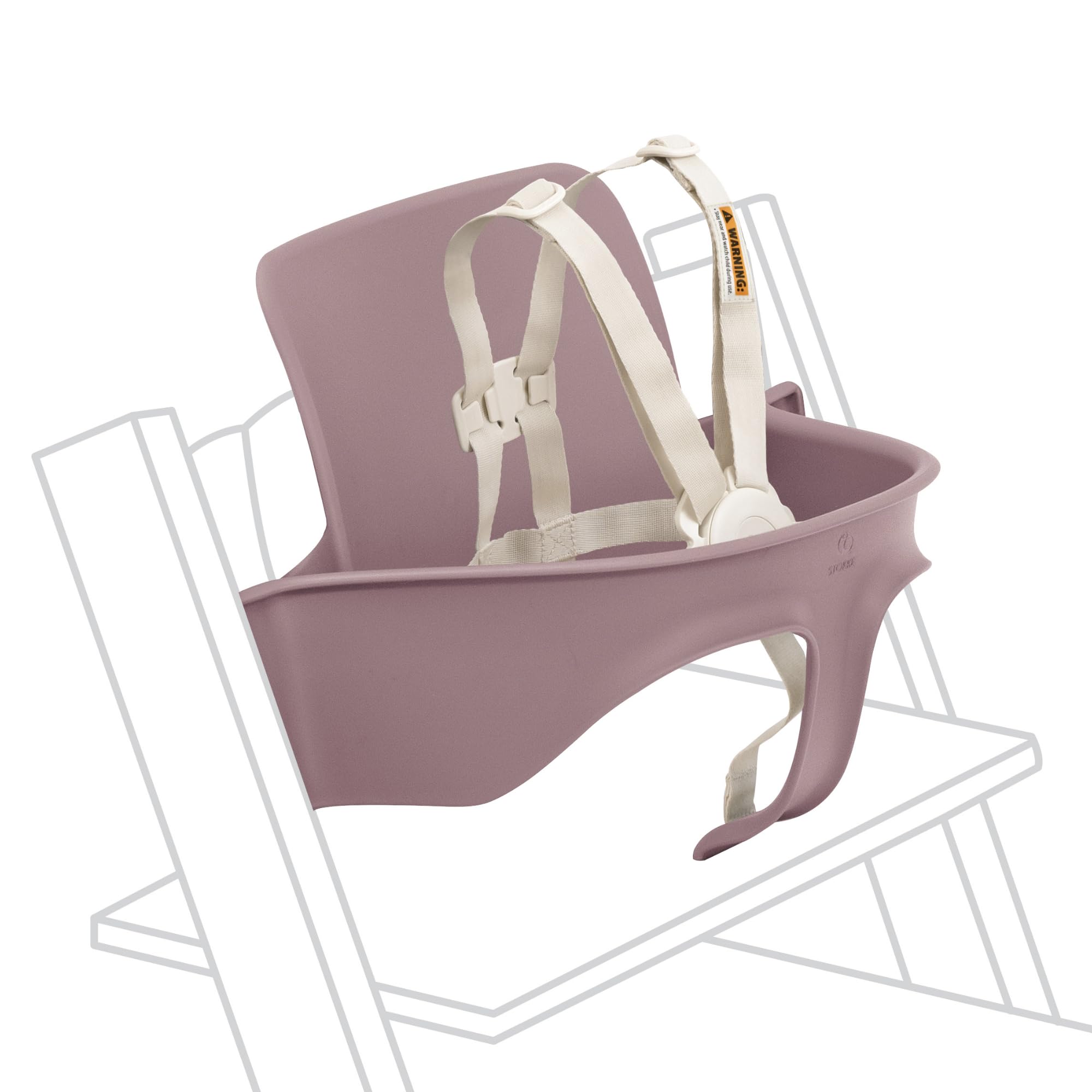 Set De 2 Sillas Altas Stokke Tripp Trapp Para Bebés  Color Malva Jaspeado  6-36 M - Venta Internacional.