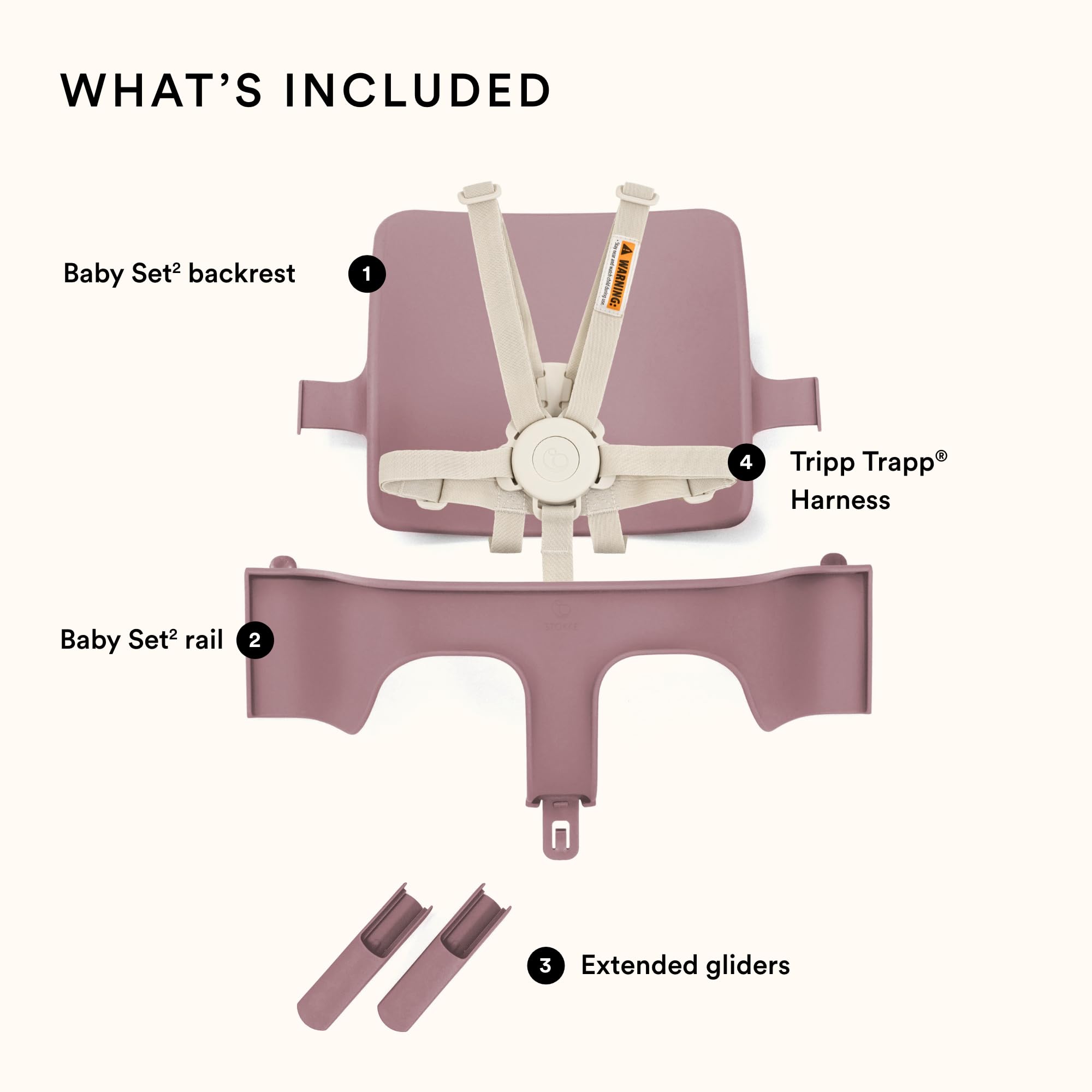 Foto 5 pulgar | Set De 2 Sillas Altas Stokke Tripp Trapp Para Bebés  Color Malva Jaspeado  6-36 M - Venta Internacional.