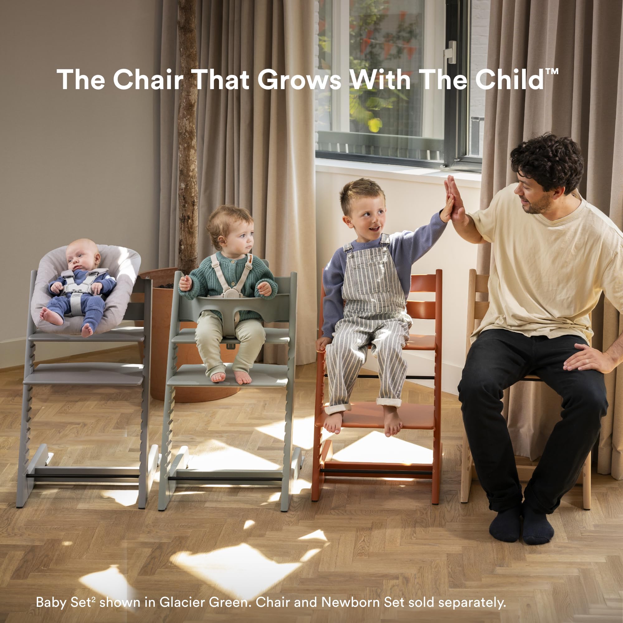 Foto 5 | Set De 2 Sillas Altas Stokke Tripp Trapp Para Bebés  Color Malva Jaspeado  6-36 M - Venta Internacional.