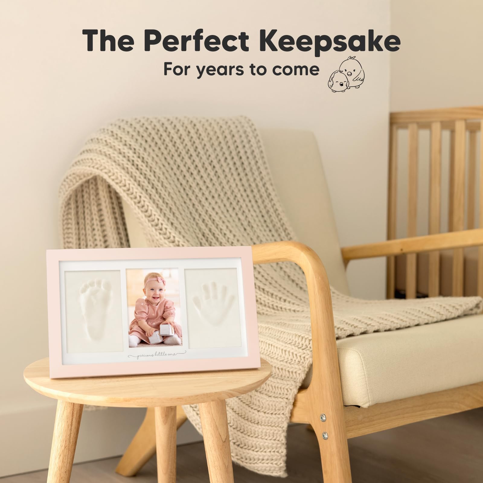 Foto 4 pulgar | Marco De Recuerdos De Arcilla Keababies Con Kit De Manos Y Huellas Para Bebés - Venta Internacional.