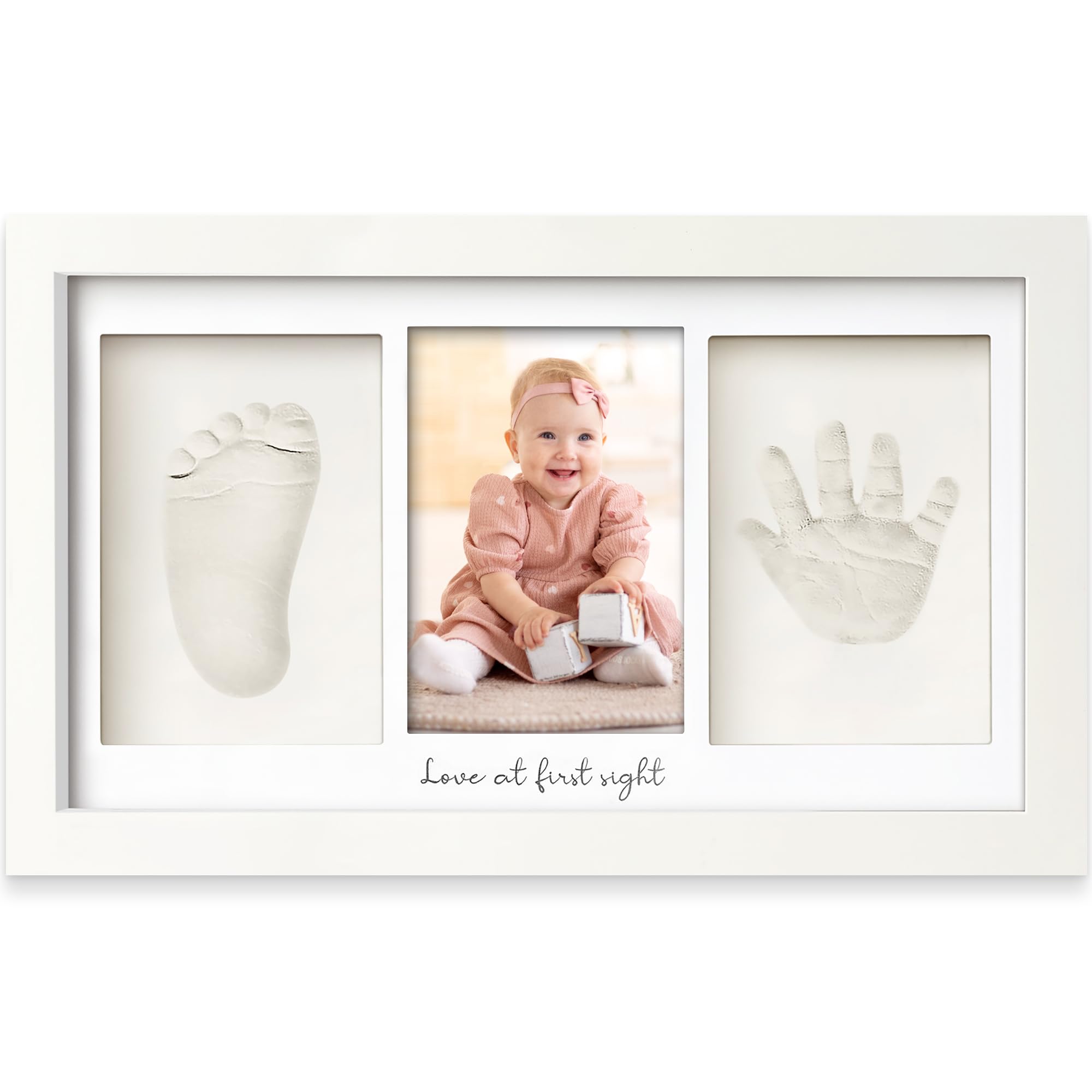 Foto 1 | Marco De Recuerdos De Arcilla Keababies Con Kit De Manos Y Huellas Para Bebés - Venta Internacional.