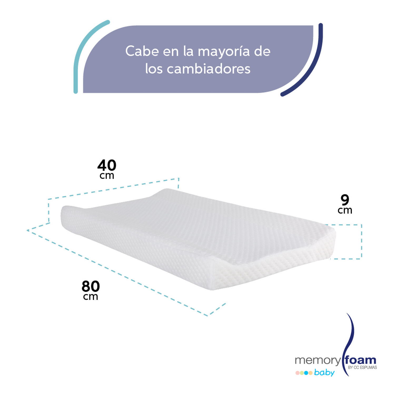 Foto 5 | Colchón Cambiador Memory Foam color Blanco