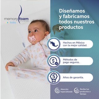 Foto 8 | Cambiador Bebé/ Cambiador Pañales Con Funda Lavable Azul Memory Foam