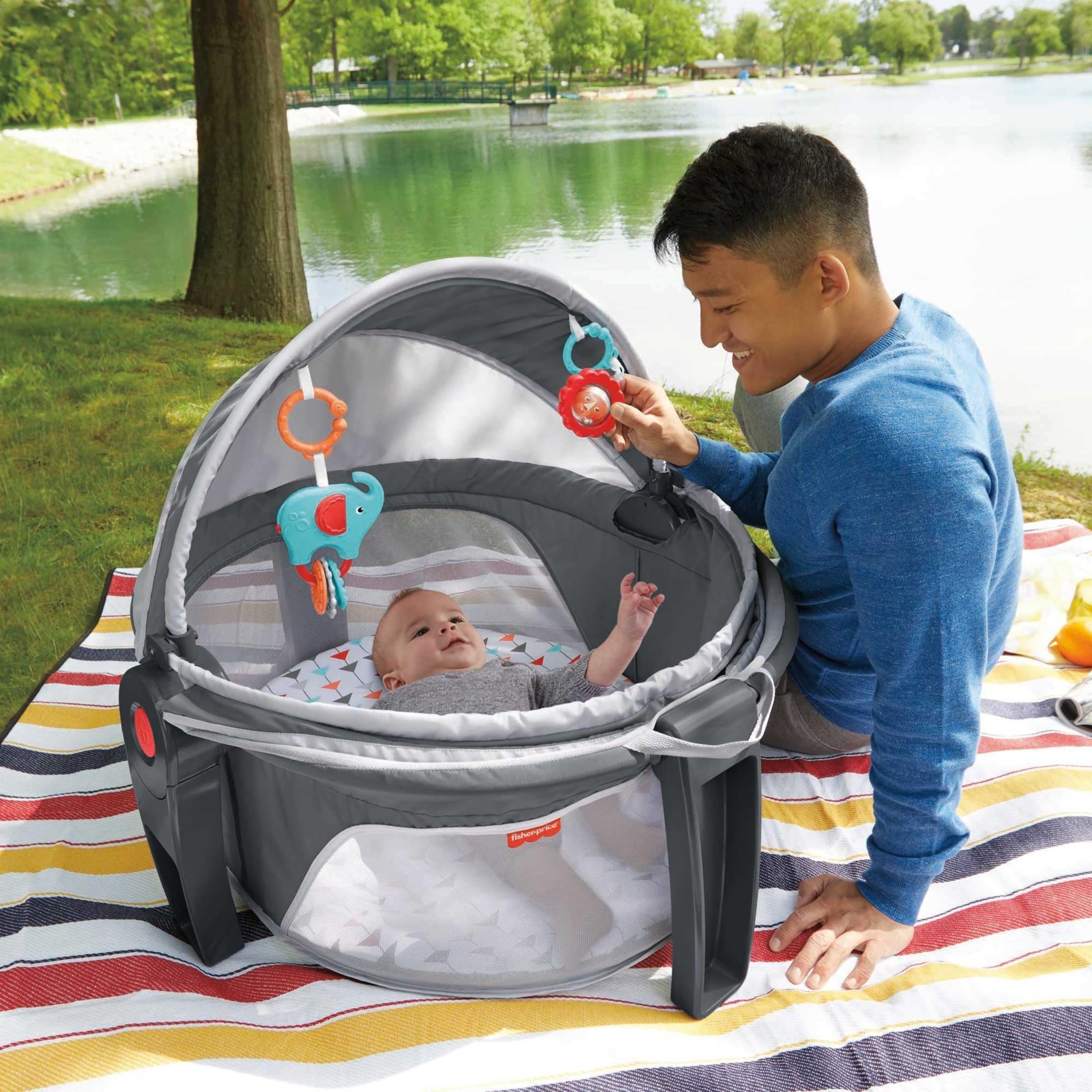 Foto 4 pulgar | Cuna Portátil Fisher-price On-the-go Baby Dome Con Juguetes - Venta Internacional.