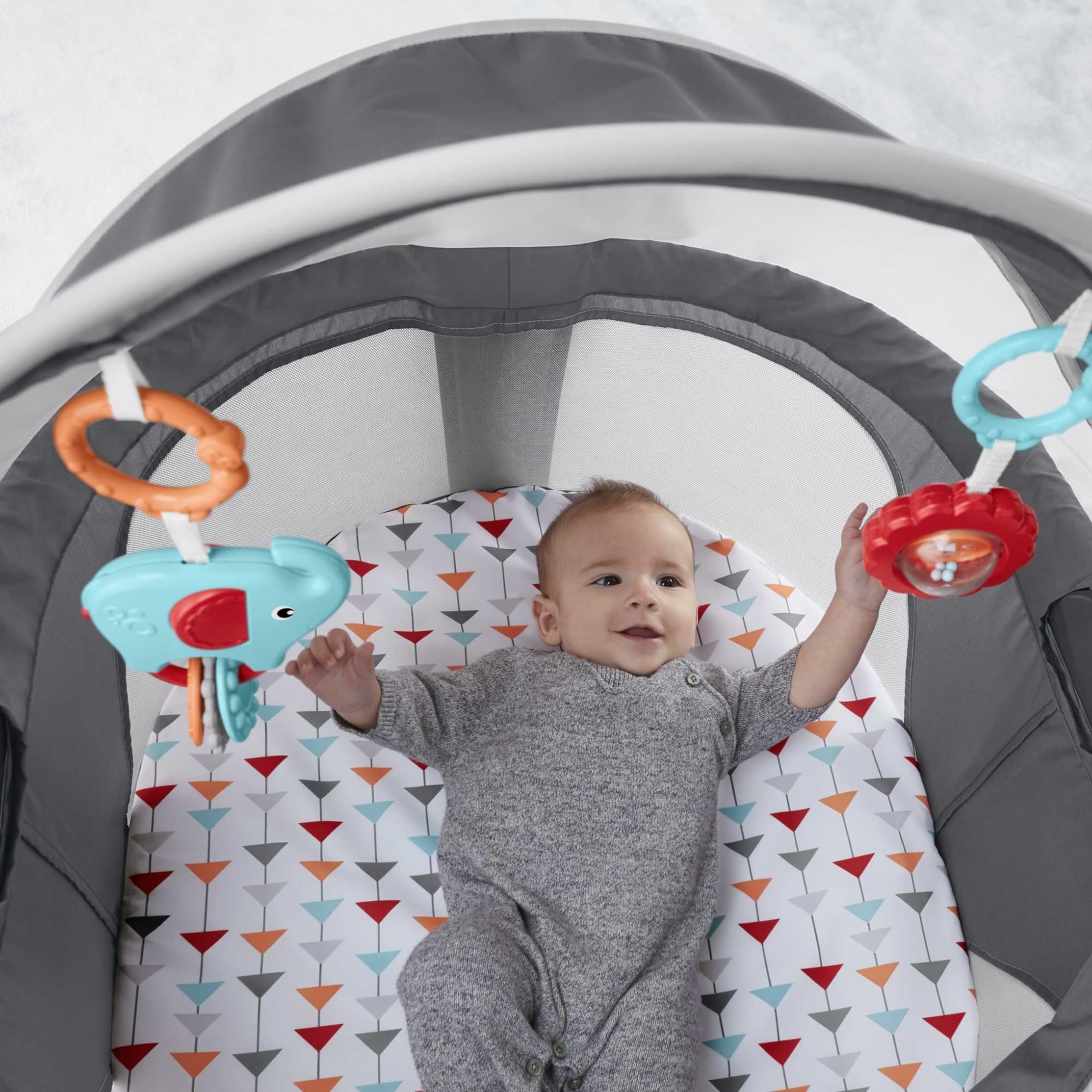 Foto 5 pulgar | Cuna Portátil Fisher-price On-the-go Baby Dome Con Juguetes - Venta Internacional.