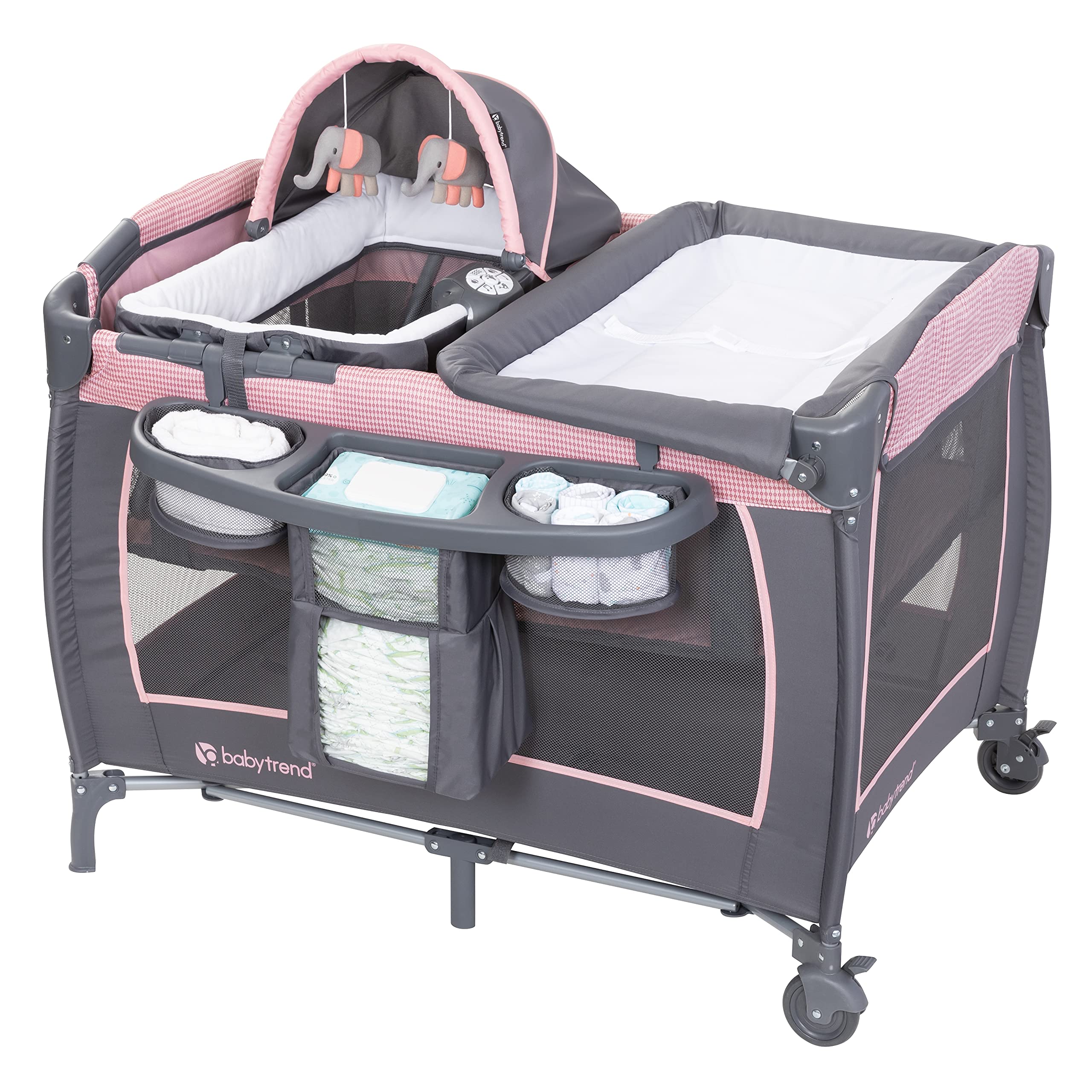 Baby Trend Lil' Snooze Deluxe Iii Cozy Pink Con Capazo - Venta Internacional.