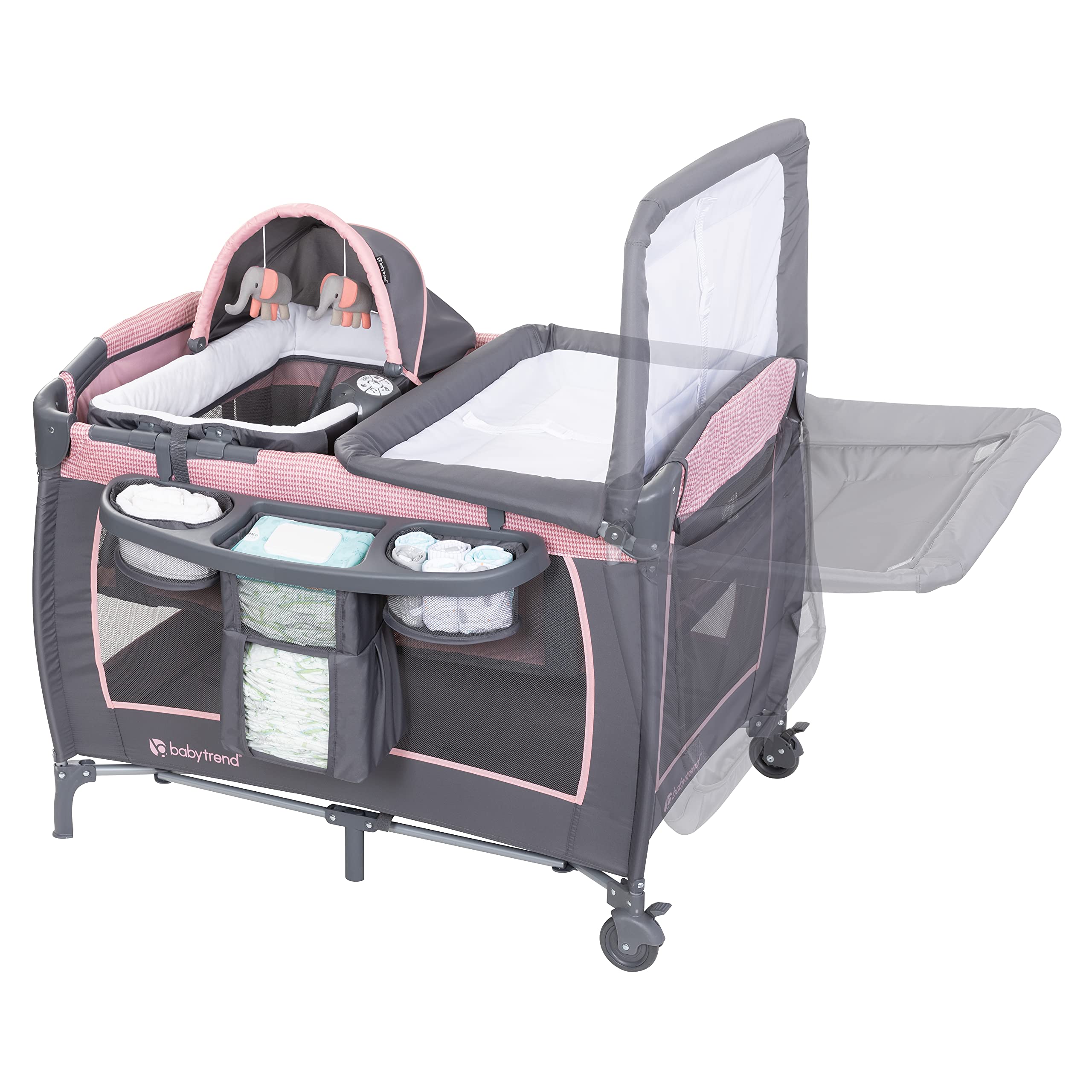 Foto 4 | Baby Trend Lil' Snooze Deluxe Iii Cozy Pink Con Capazo - Venta Internacional.