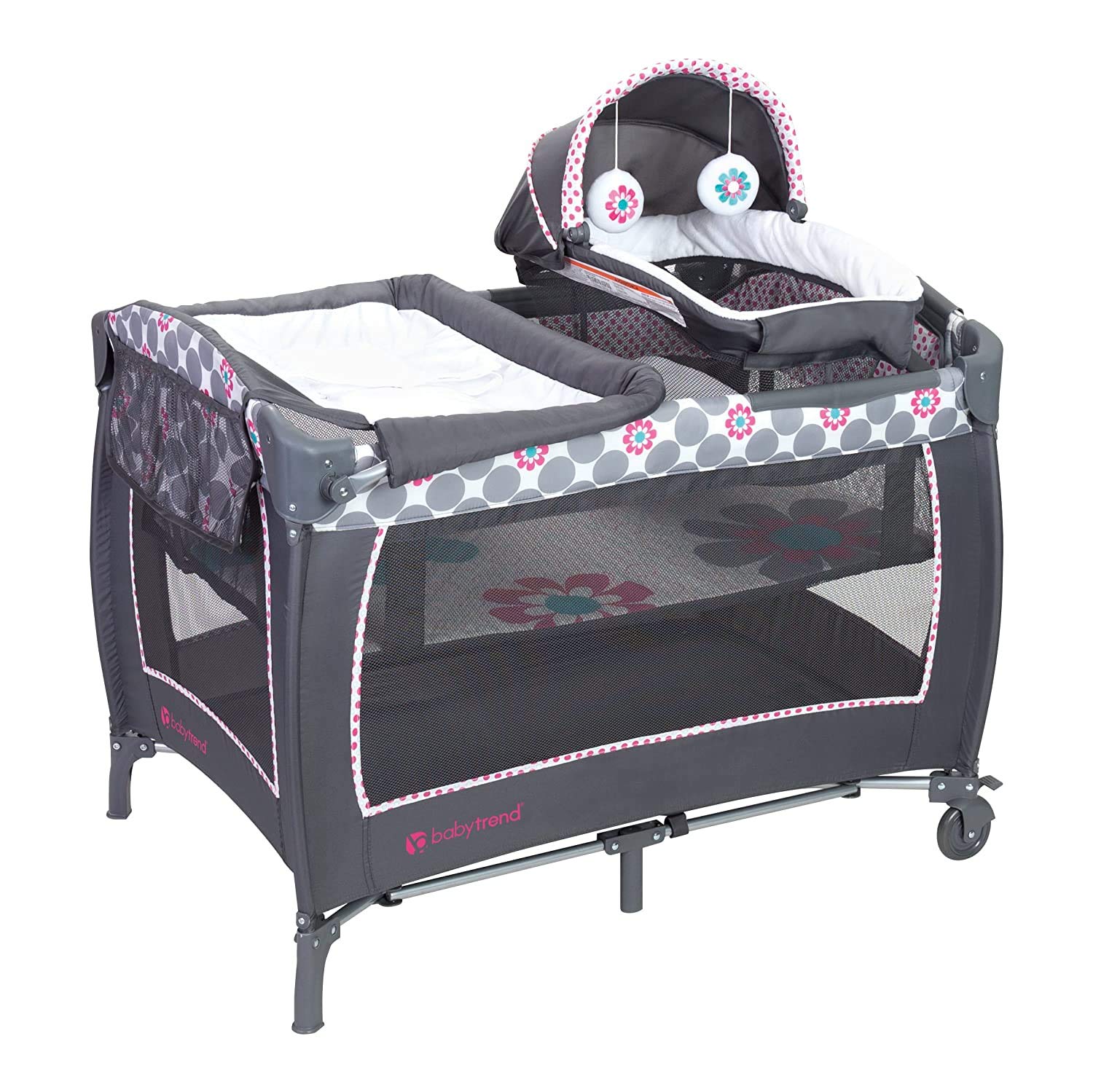 Foto 2 pulgar | Nursery Center Baby Trend Lil' Snooze Deluxe Ii Daisy Dots - Venta Internacional.