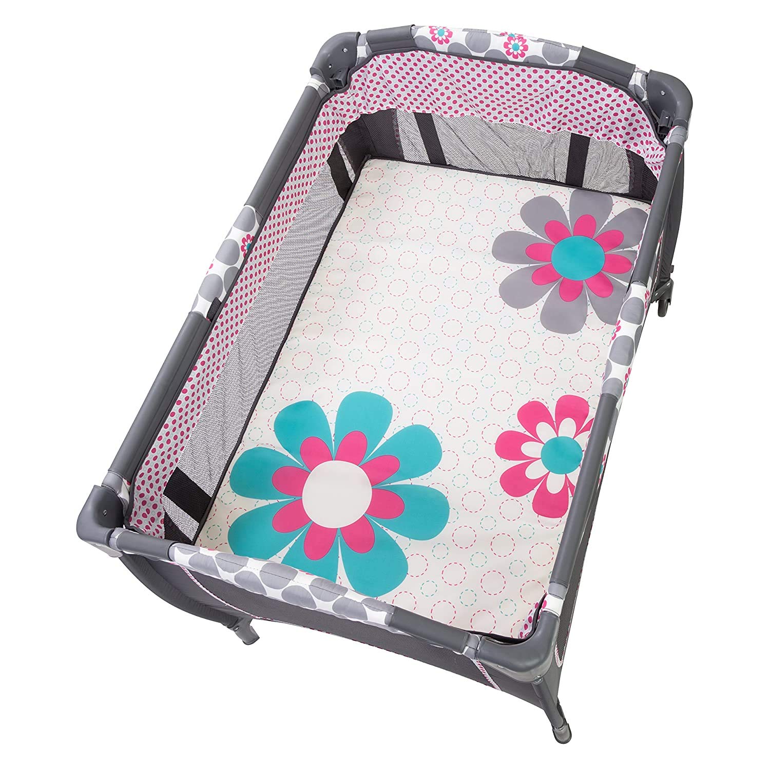 Foto 6 pulgar | Nursery Center Baby Trend Lil' Snooze Deluxe Ii Daisy Dots - Venta Internacional.