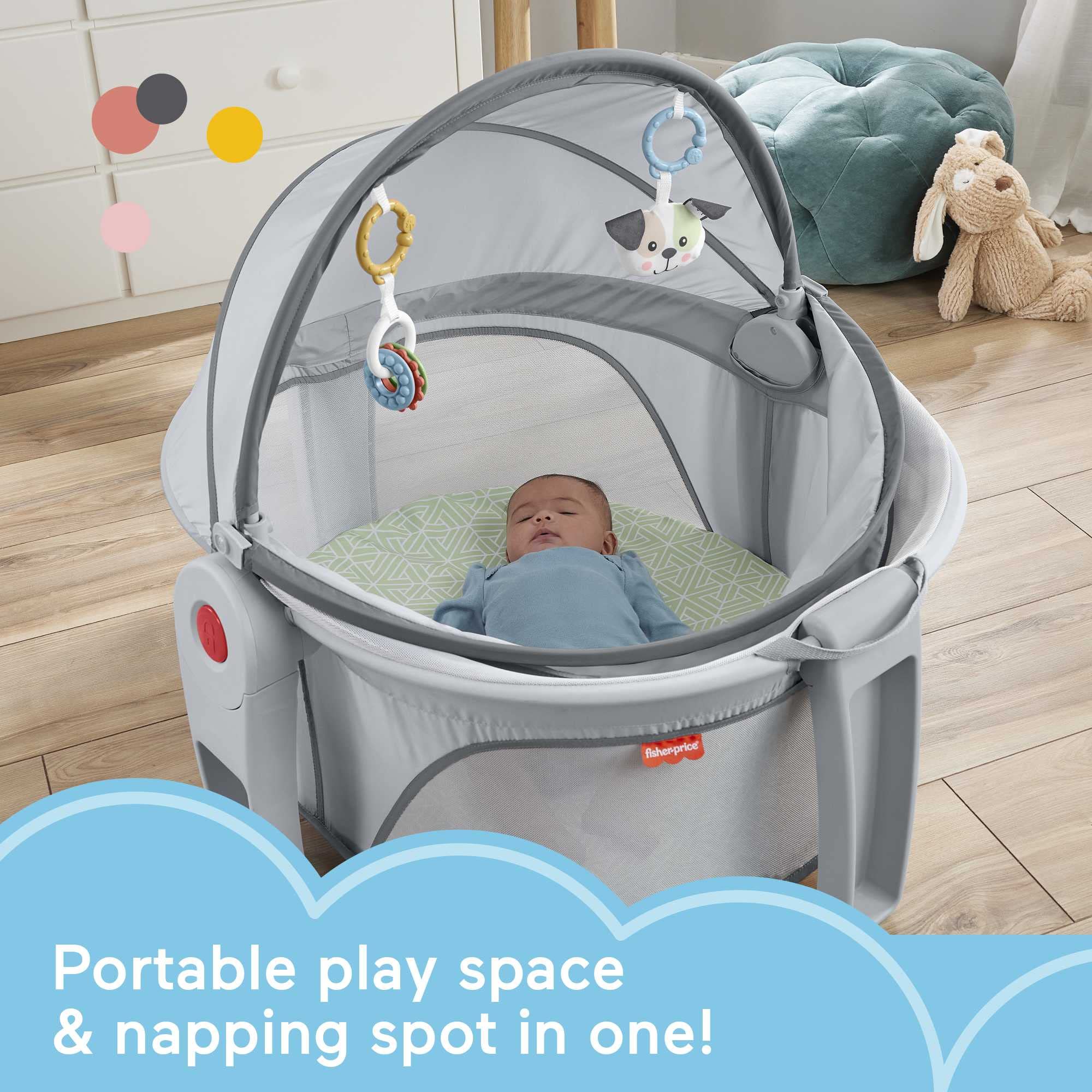 Foto 3 pulgar | Cuna Portátil Fisher-price On-the-go Baby Dome Puppy - Venta Internacional.