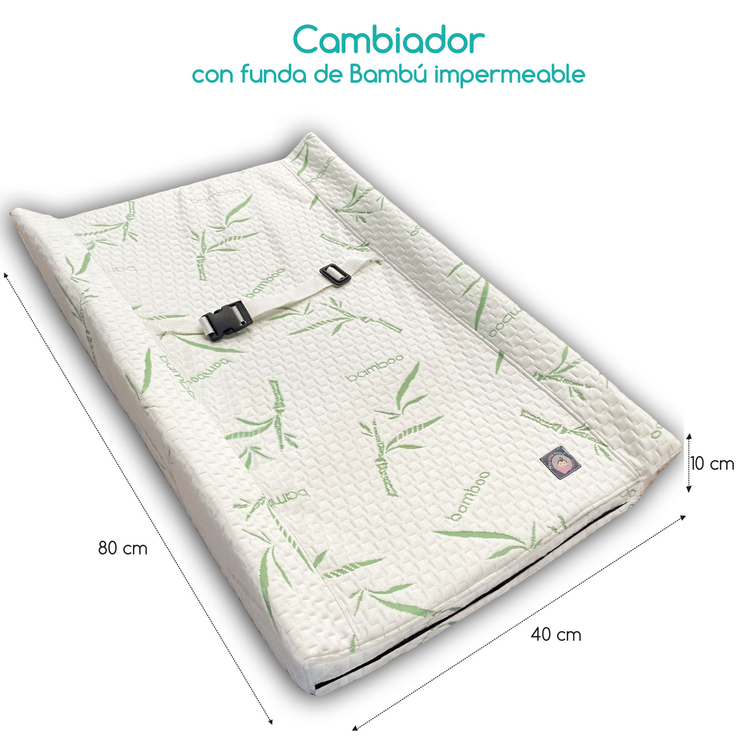 Foto 4 pulgar | Colchón Cambiador Bambú Impermeable para Bebé